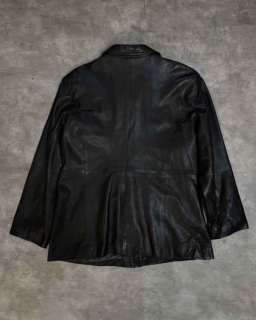 BLACK LEATHER GABARDINE (S)