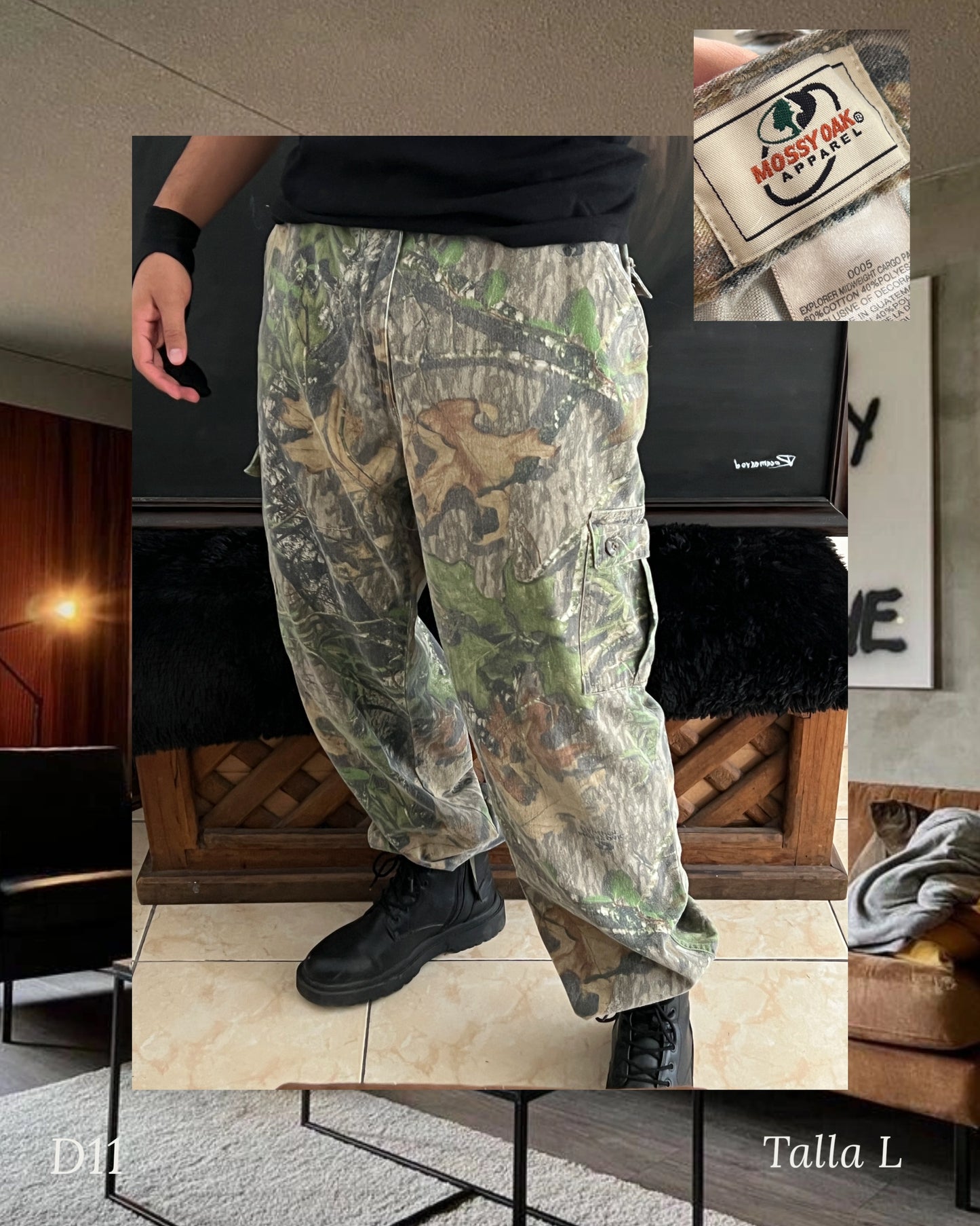 Cargo camo pant (L)