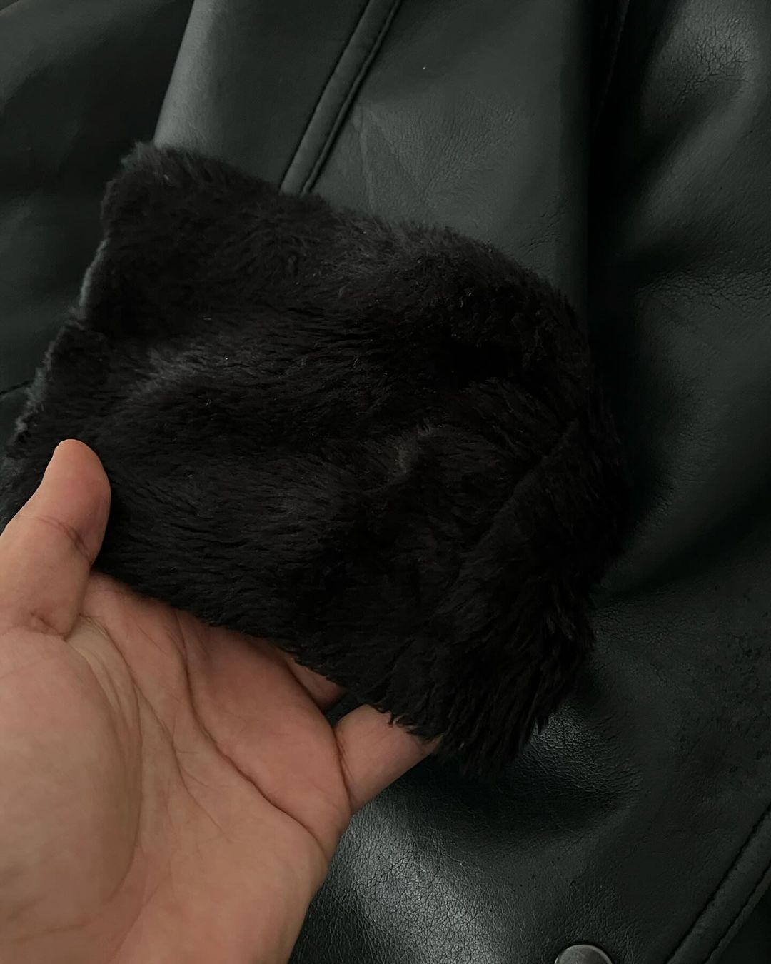 Faux leather jacket