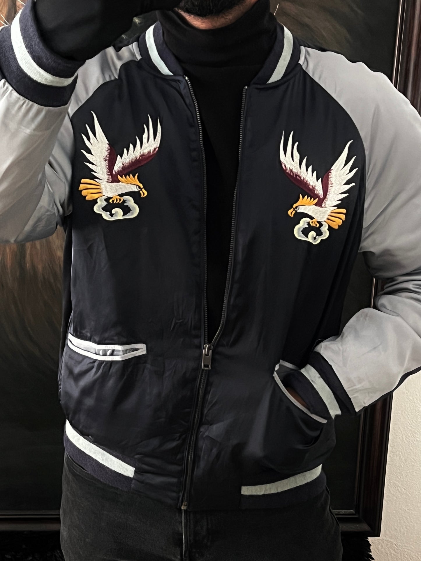 Retro Bomber Jacket Embroidery (M)