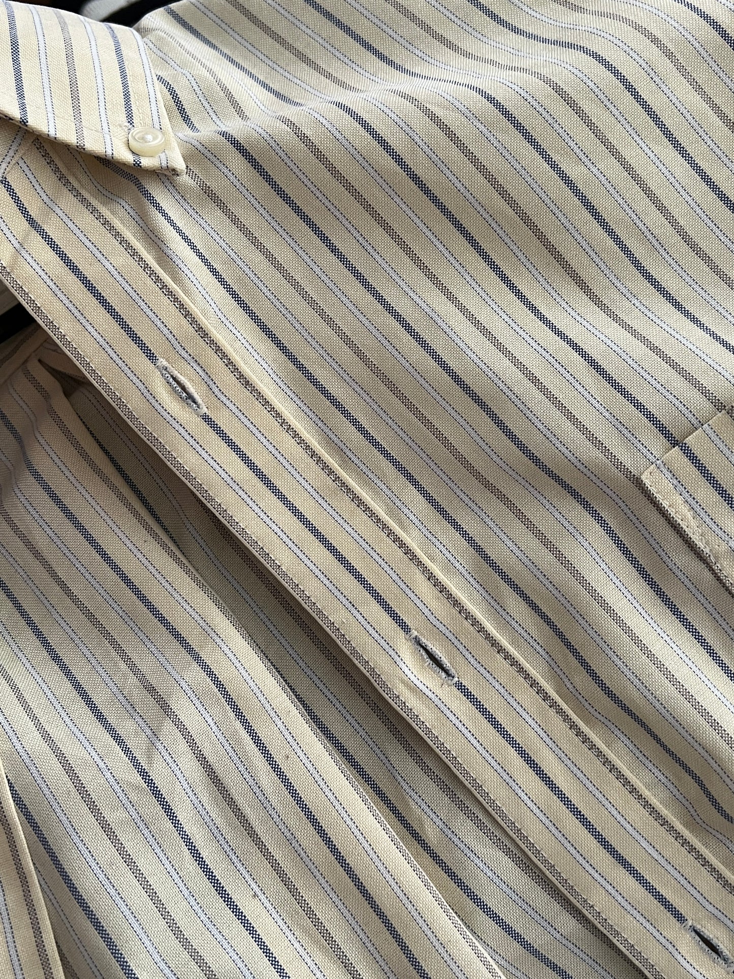 STRIPED SHORTSLEEVE SHIRT CROPPED (M)