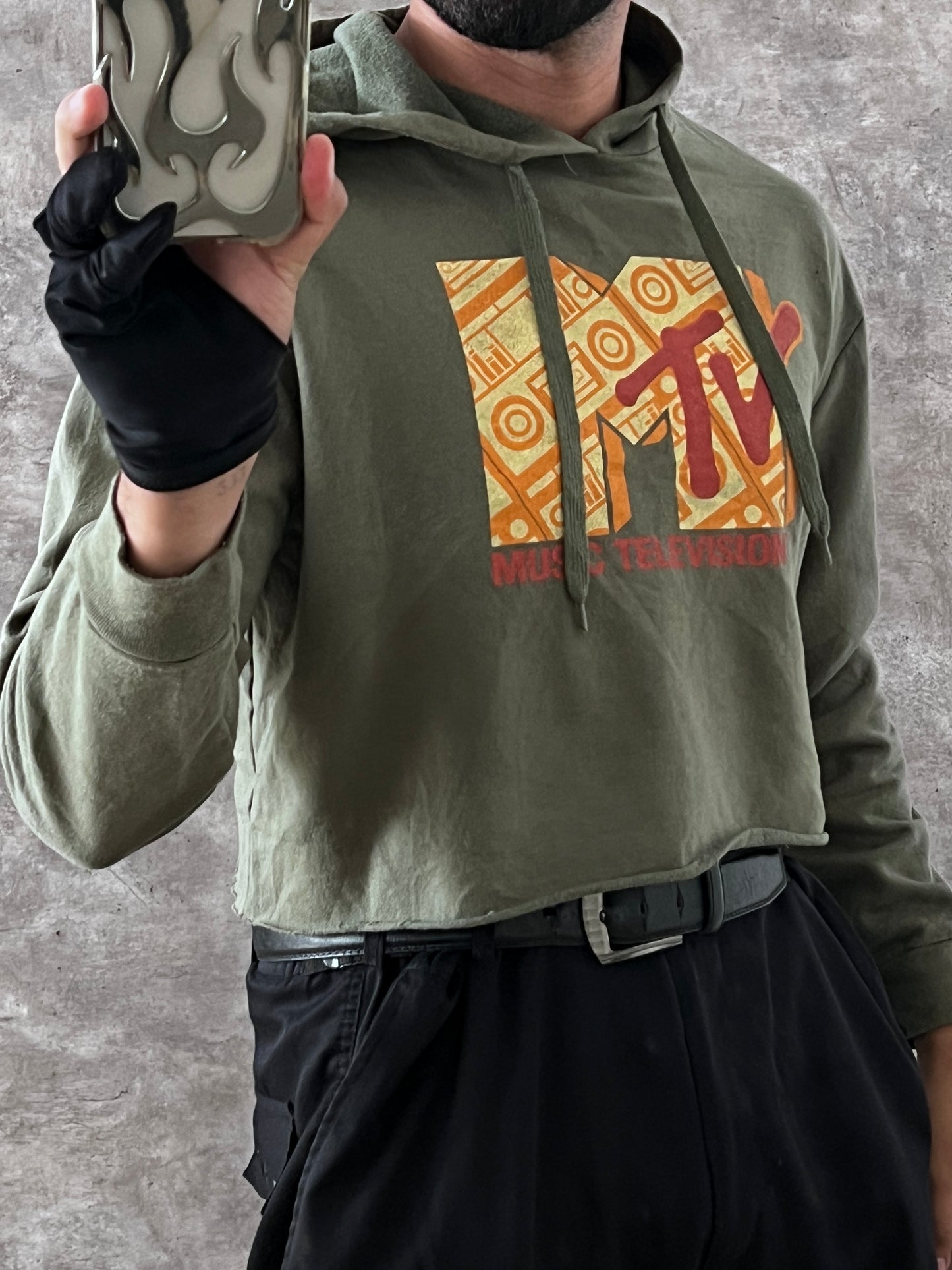 MTV green hoodie (S)