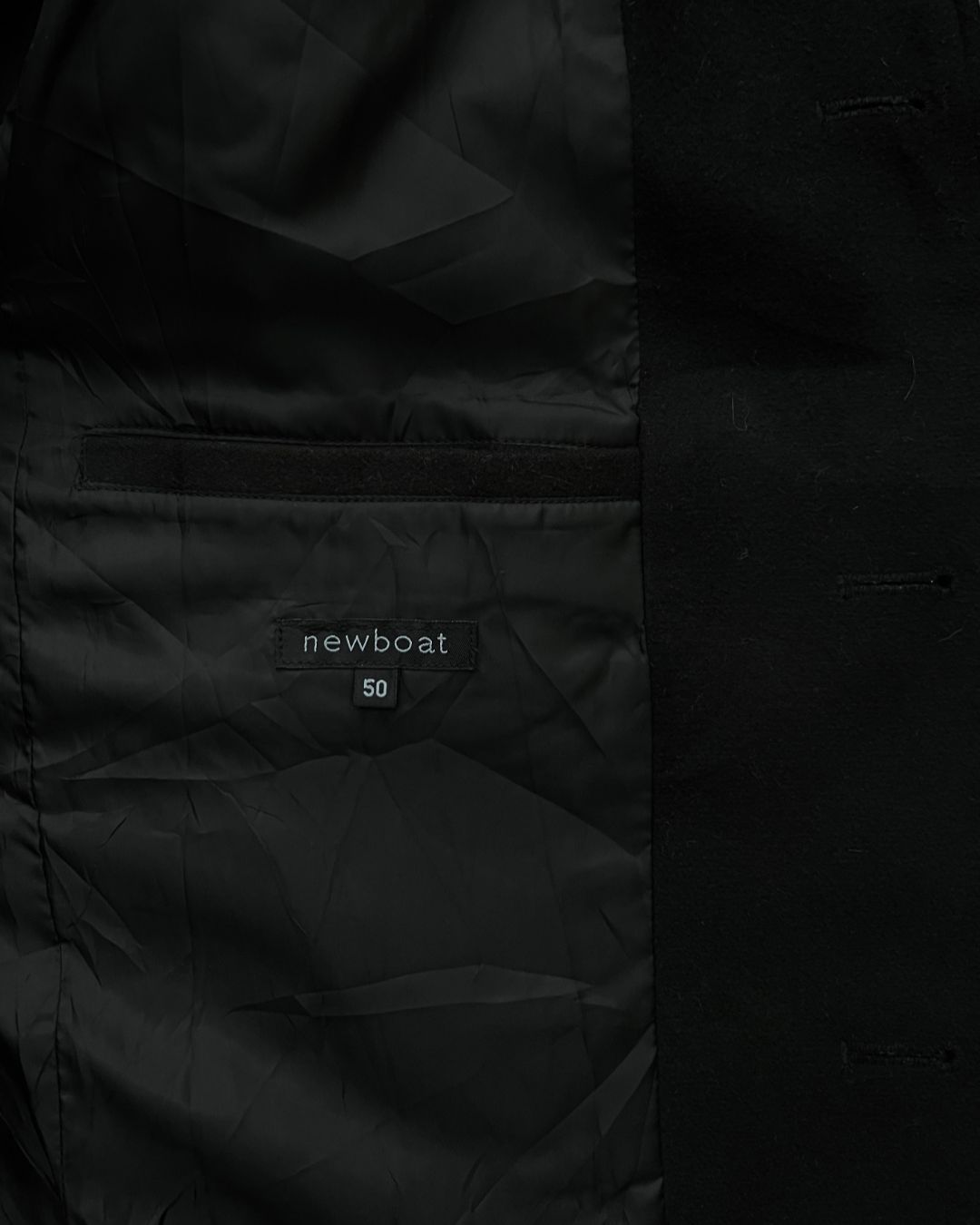BLACK WOOL COAT (S)