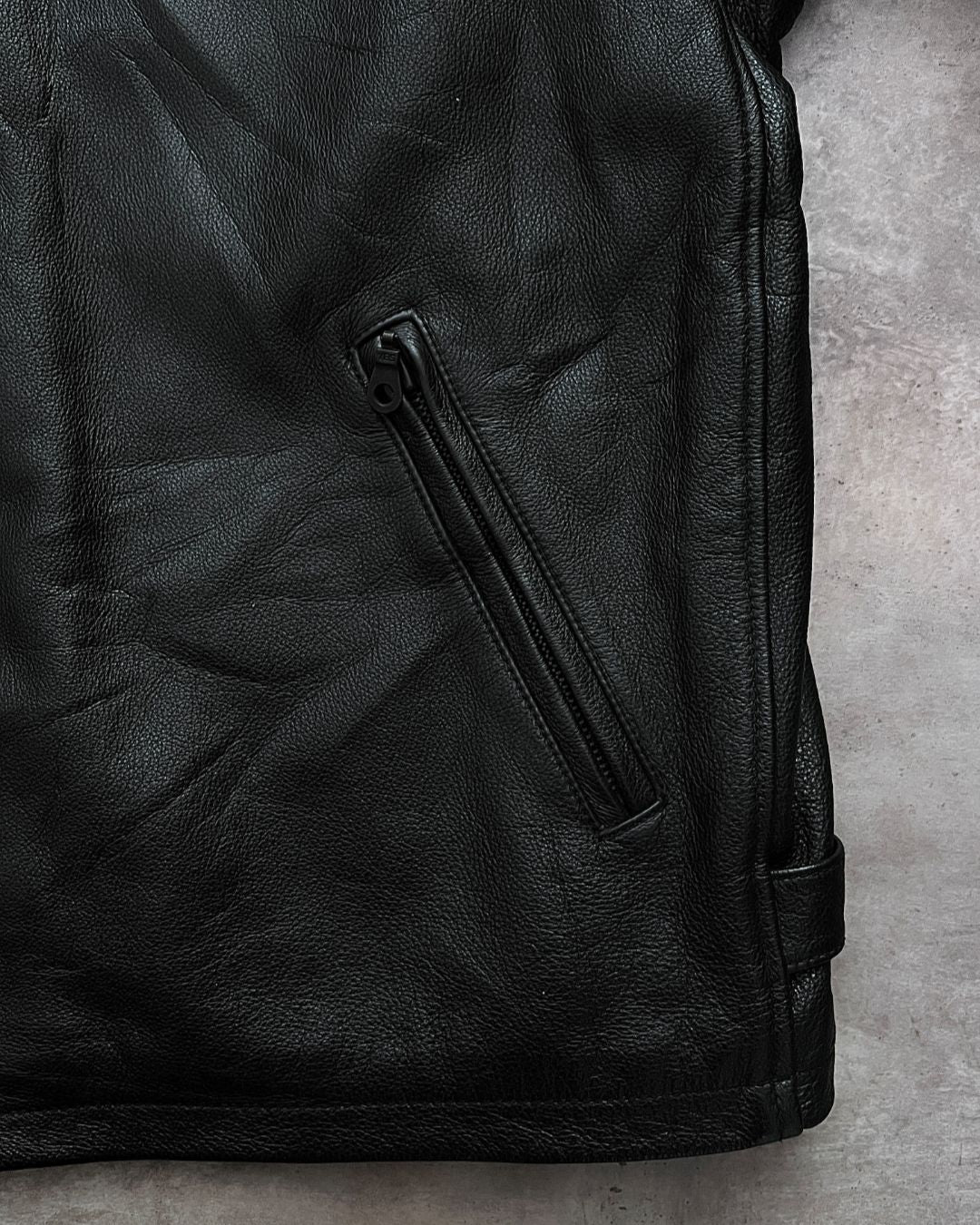 BIKER LEATHER JACKET (XL)