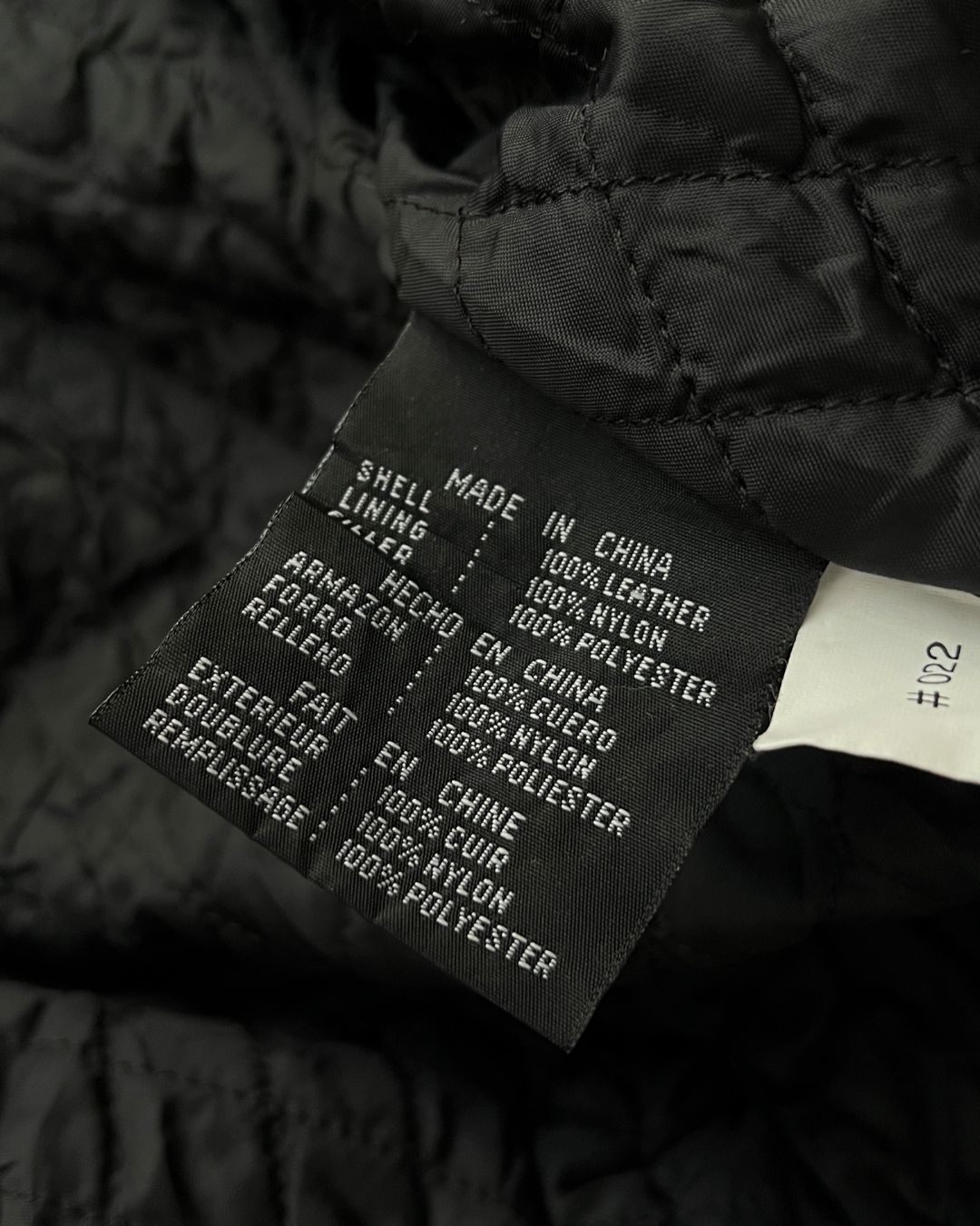 BOMBER LEATHER JACKET (L/XL)