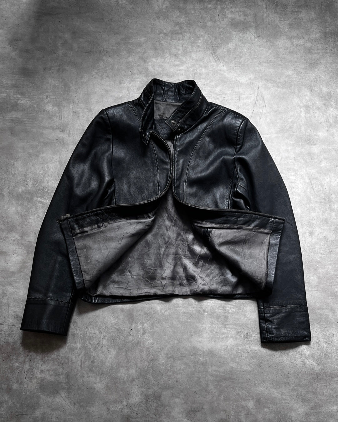 Michel Domit Black Leather Jacket (S)