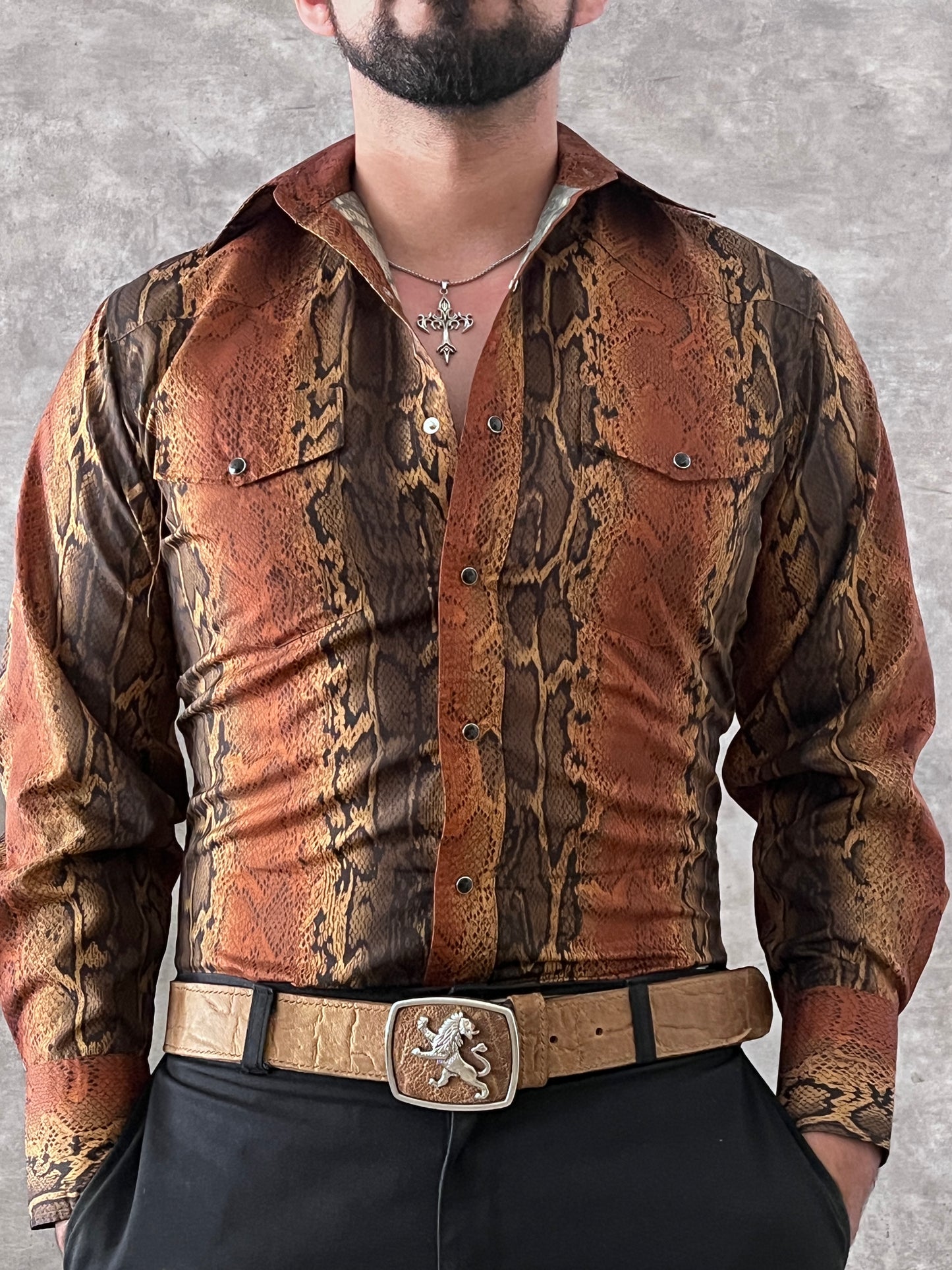 WRANGLER SNAKESKIN WESTERN SHIRT (S)