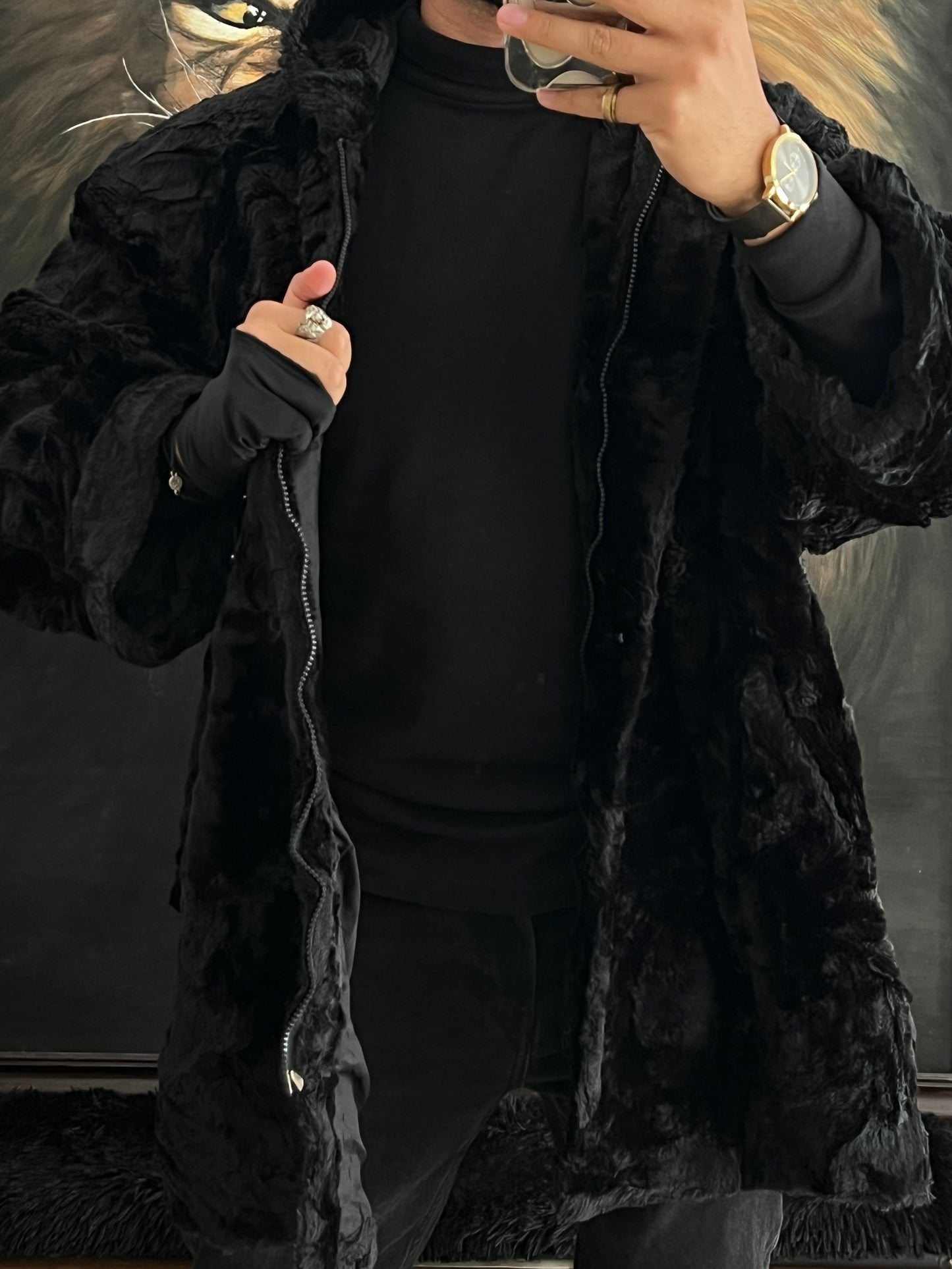 Abrigo Faux fur de lujo (M)