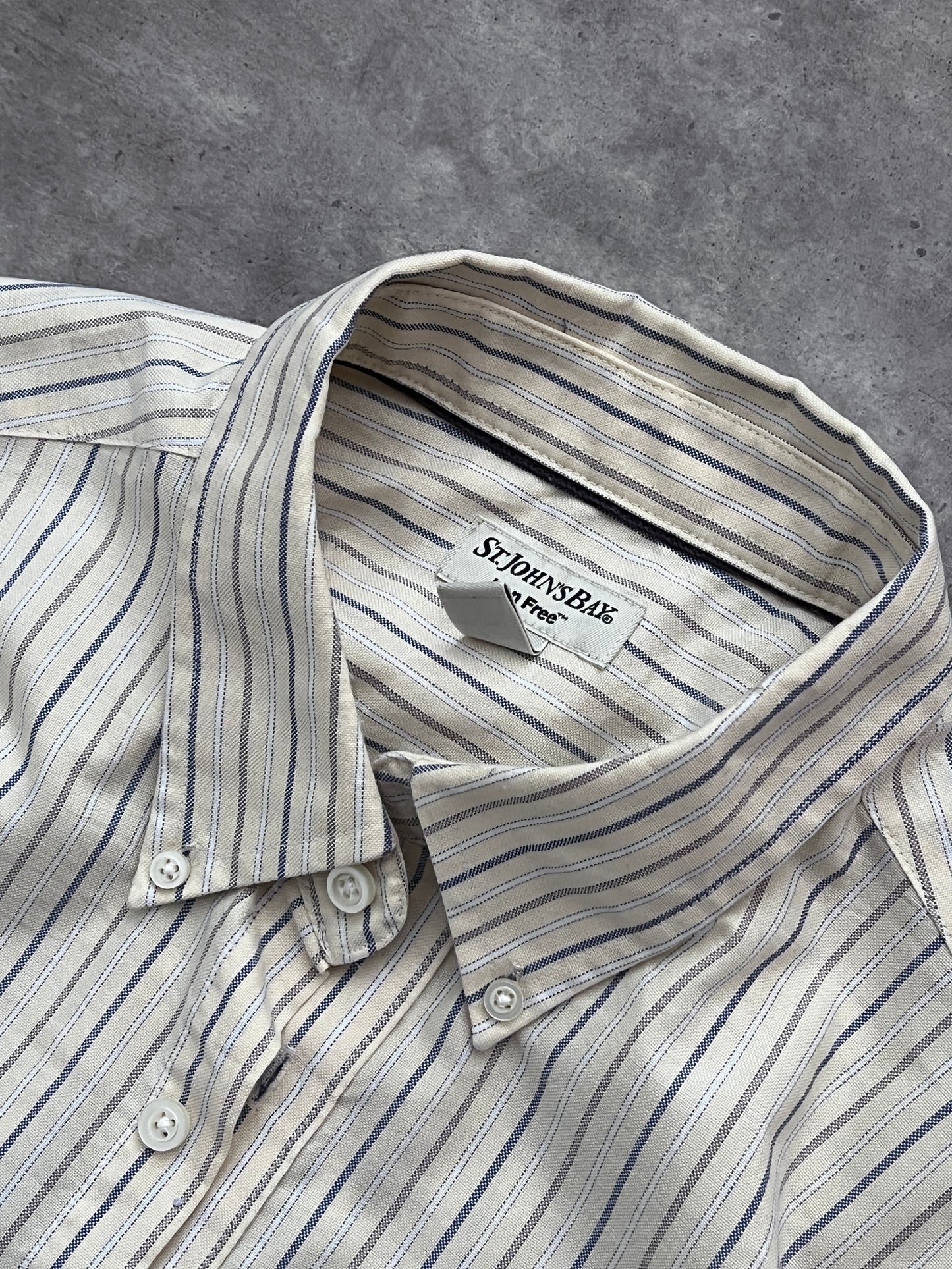 STRIPED SHORTSLEEVE SHIRT CROPPED (M)