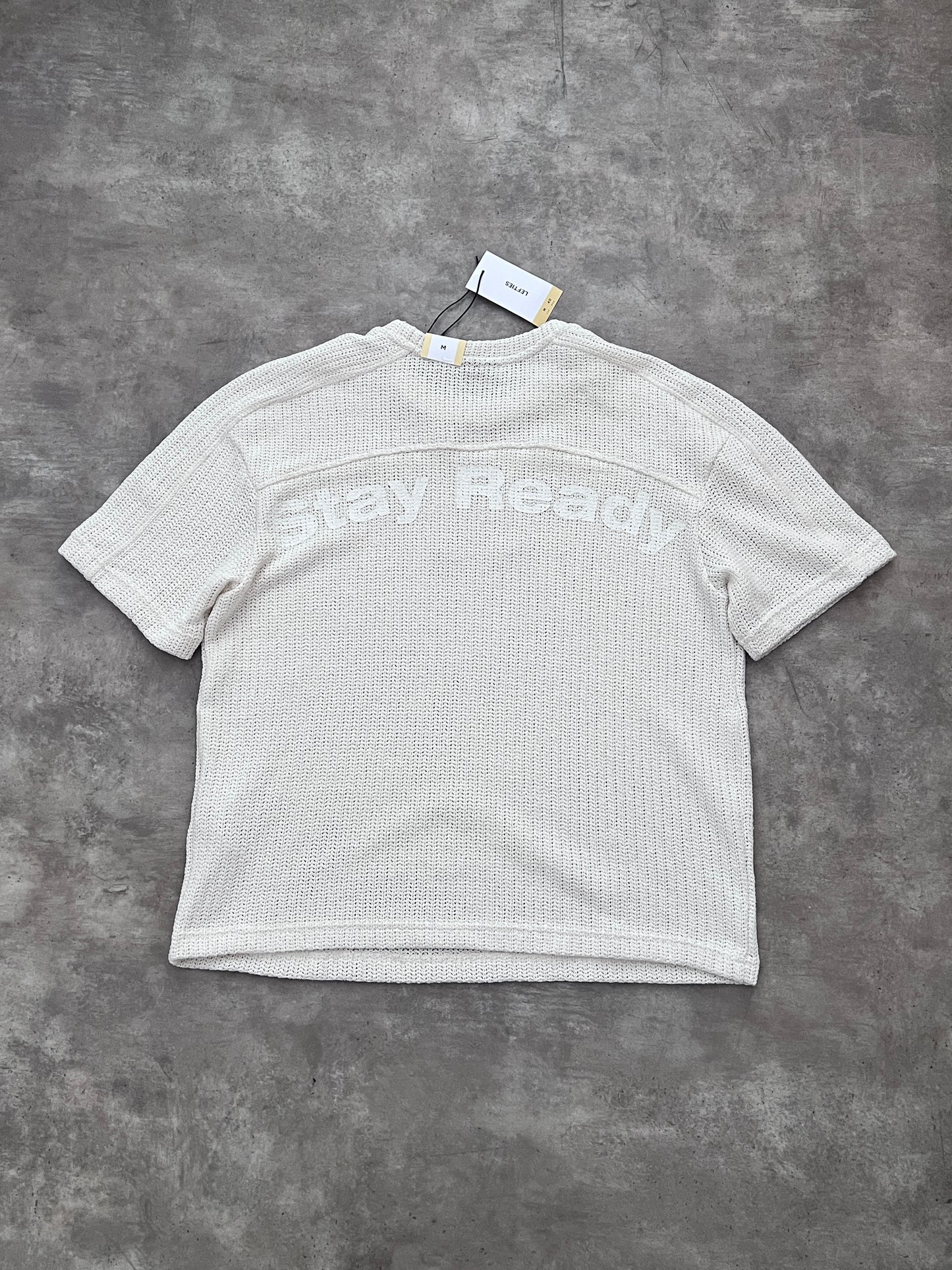 KNIT LEFTIES CREAM BOXY FIT (M)