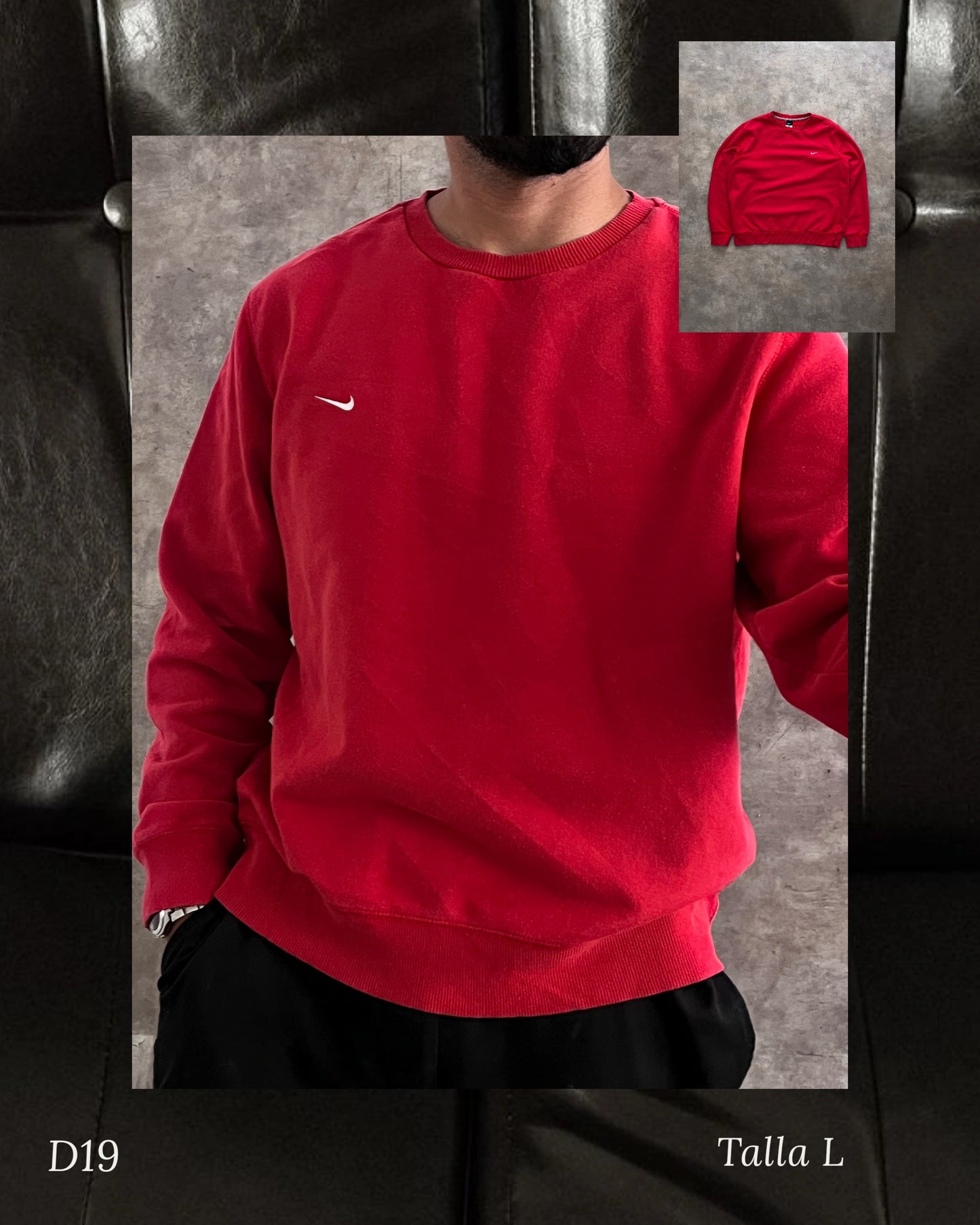 Red crewneck Nike (L)