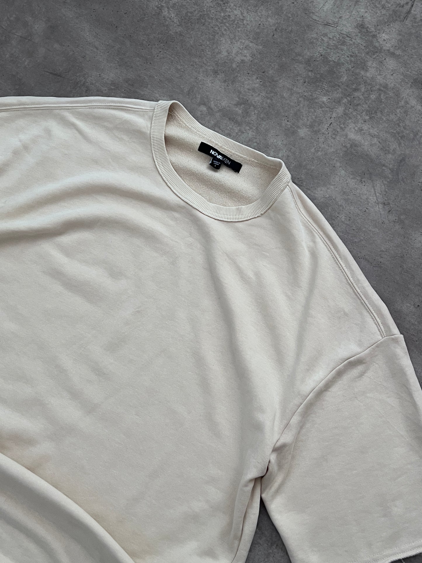 TEE CREAM OVERSIZE (L)