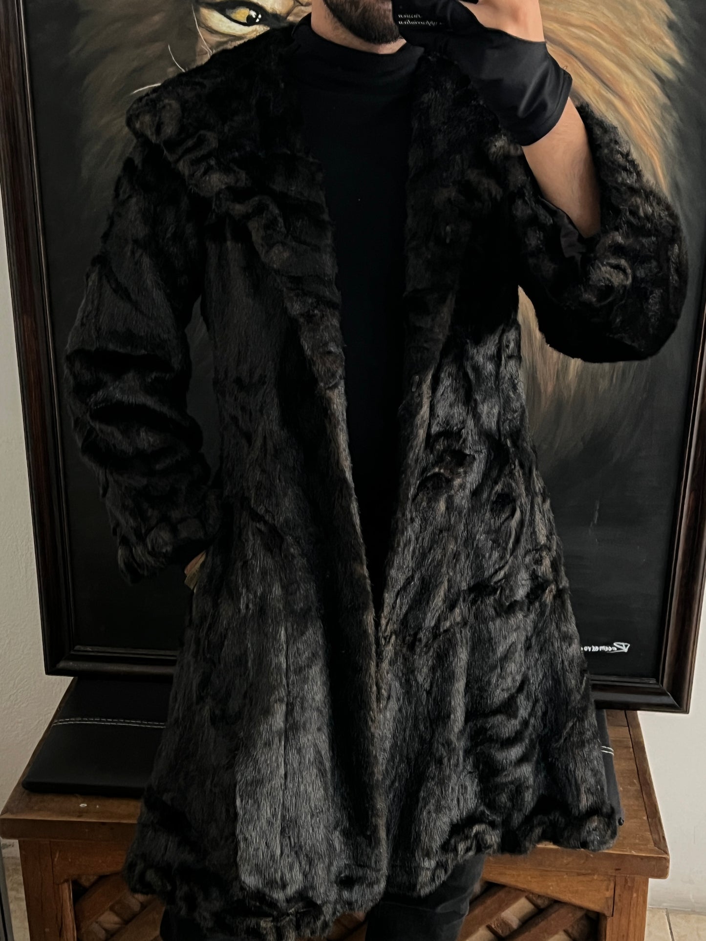 Abrigo de faux Fur talla S