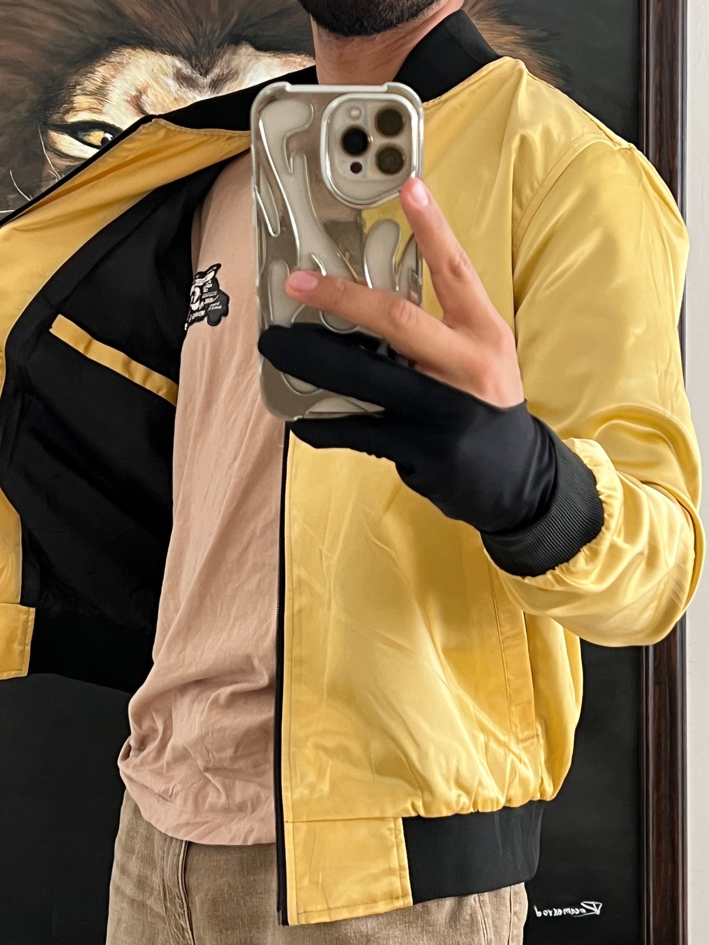 Yellow Bomber Jacket (M)