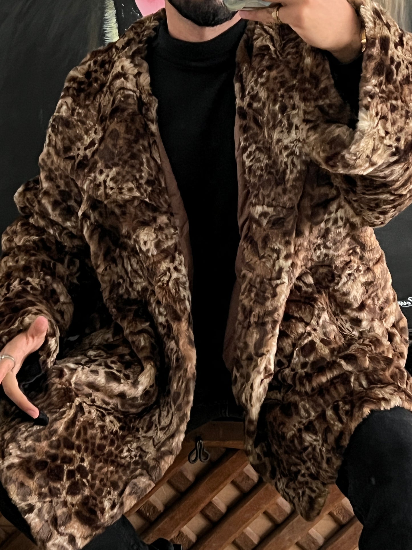 Faux fur de leopardo / lujoso (3XL)