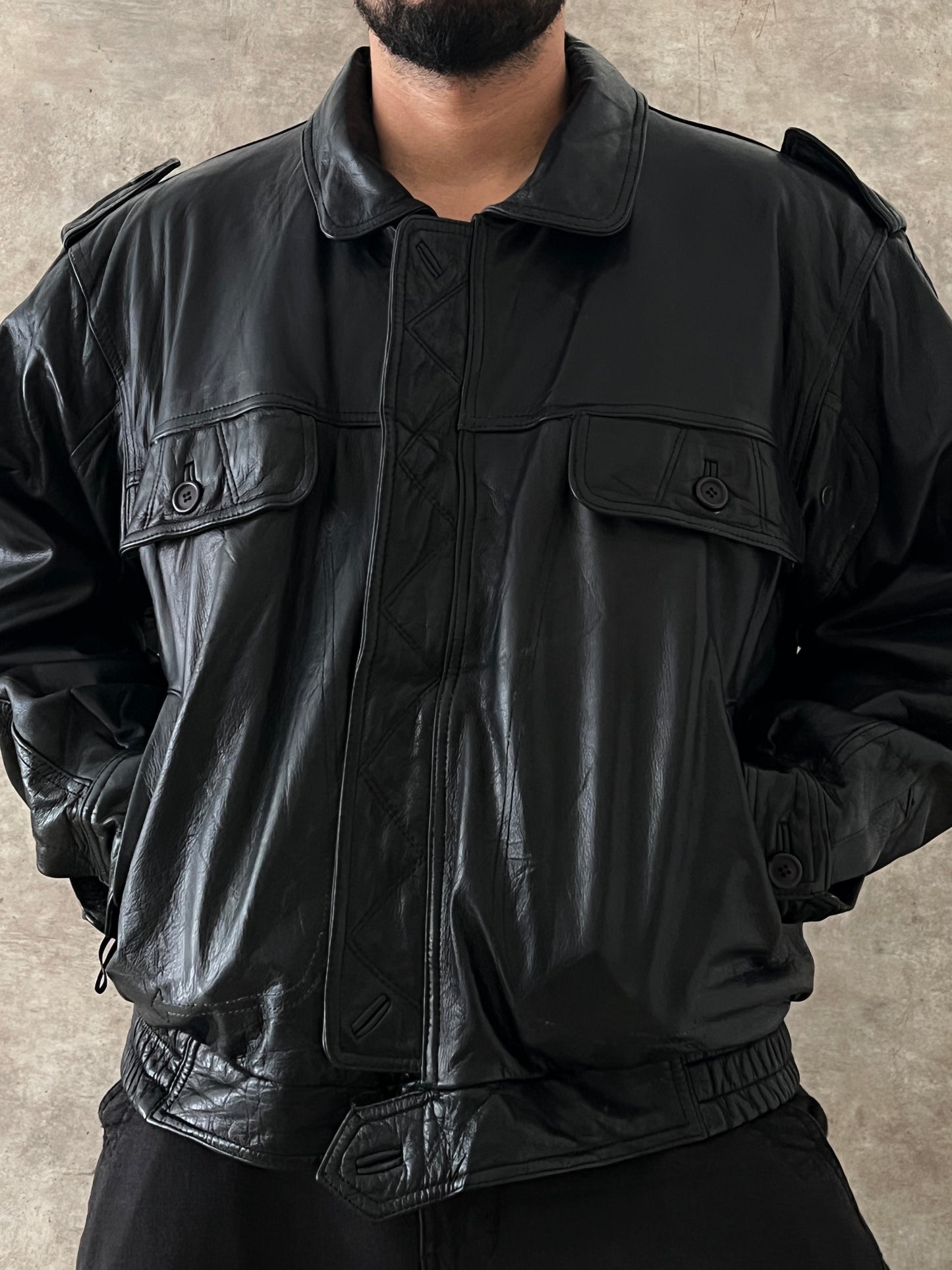 Bomber Leather Jacket (L)