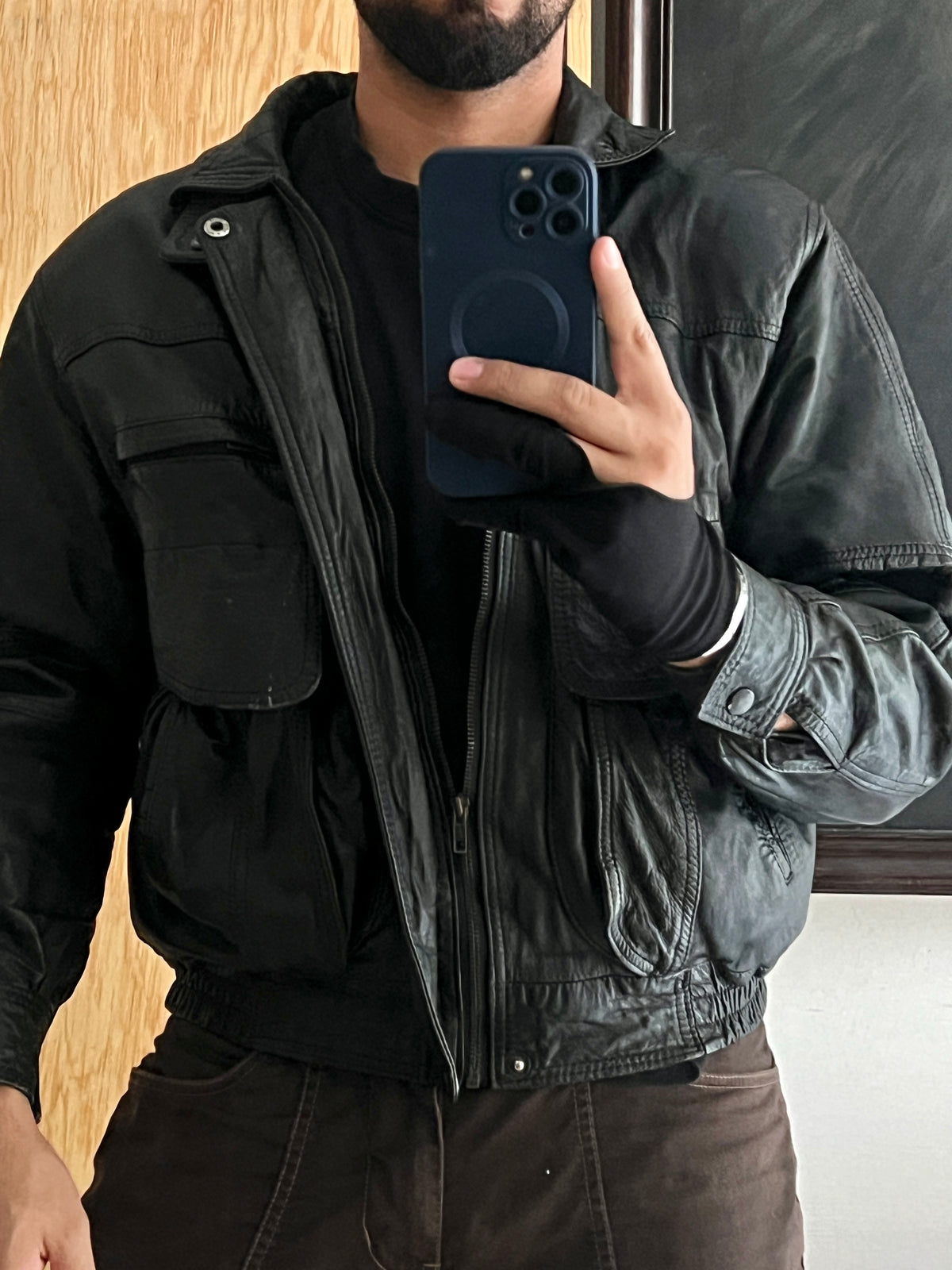 Black Leather Jacket (S)