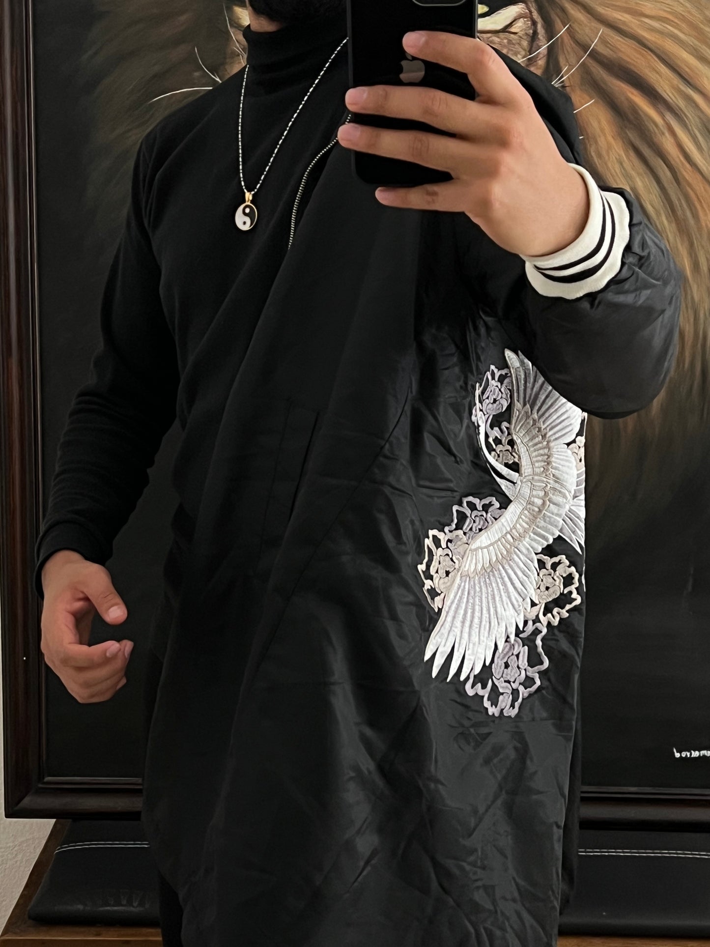 Chamarra tipo japonesa. (tipo Kimono)