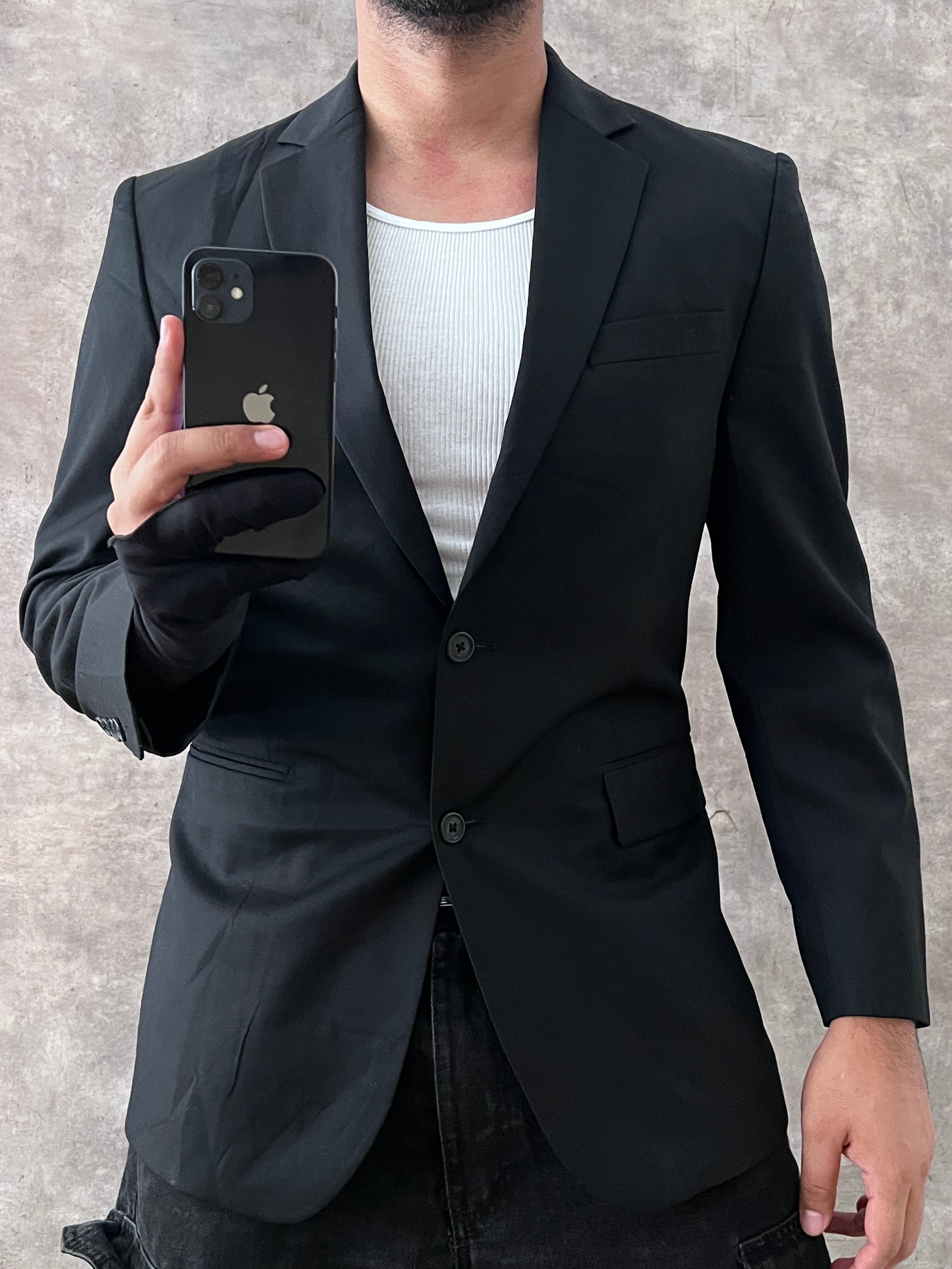 CALVIN KLEIN BLACK BLAZER (M)