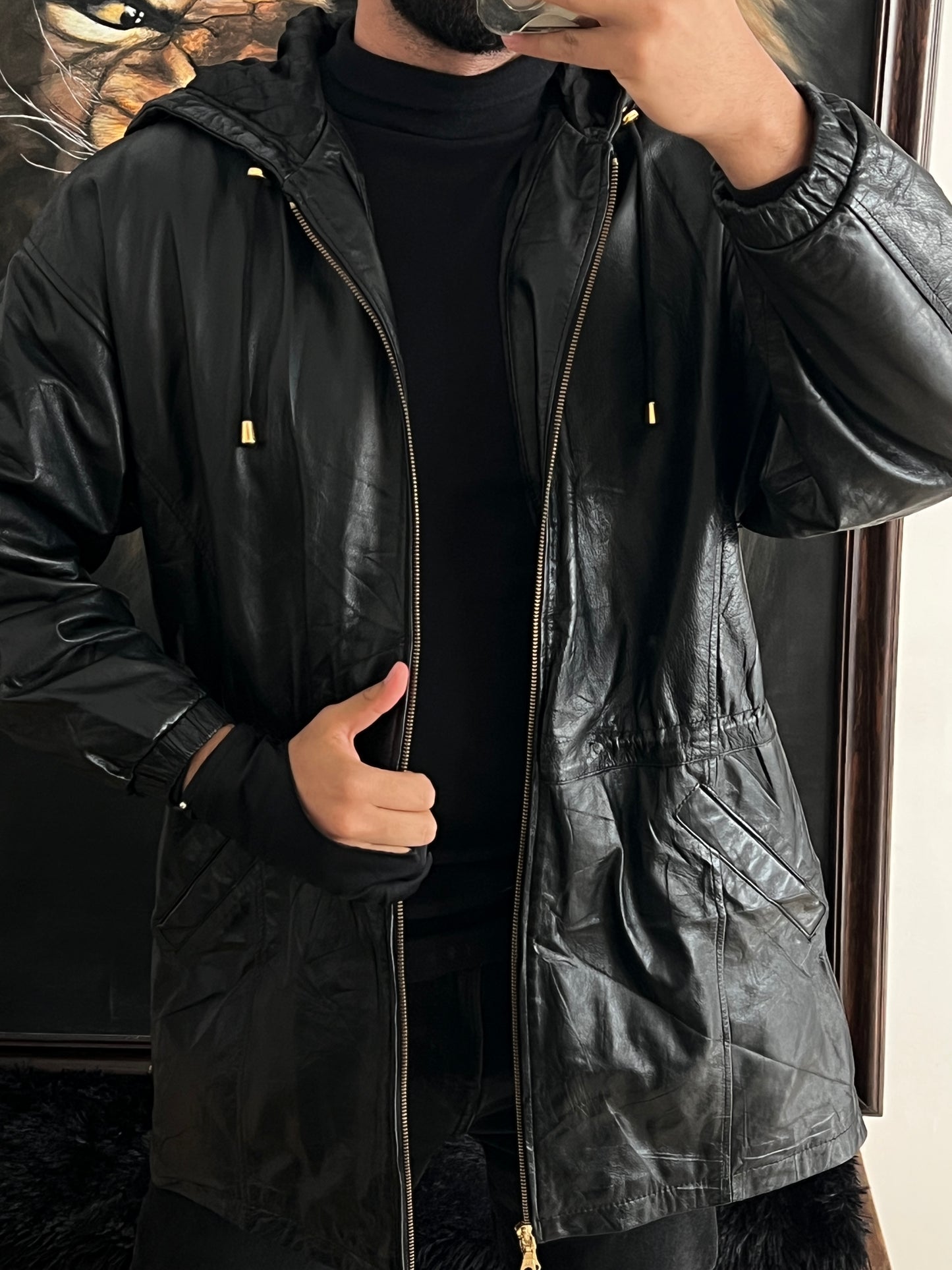 Leather jacket (M)