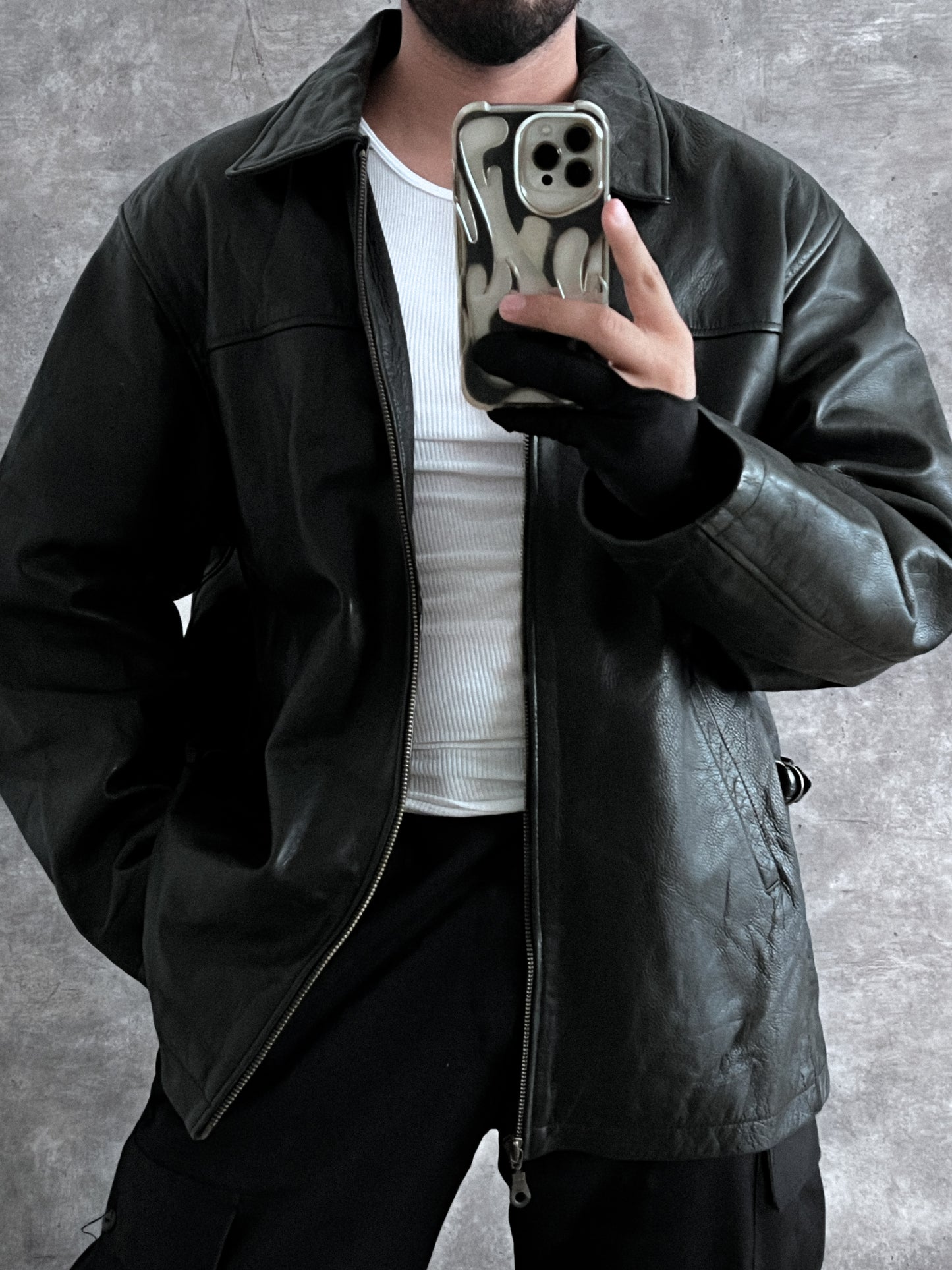 HUNTER LEATHER JACKET (XL)
