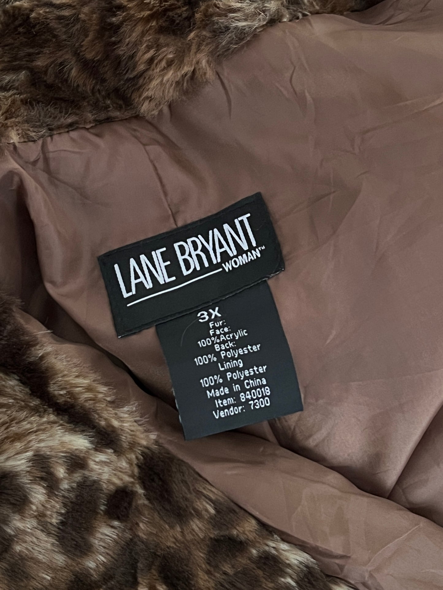 Faux fur de leopardo / lujoso (3XL)