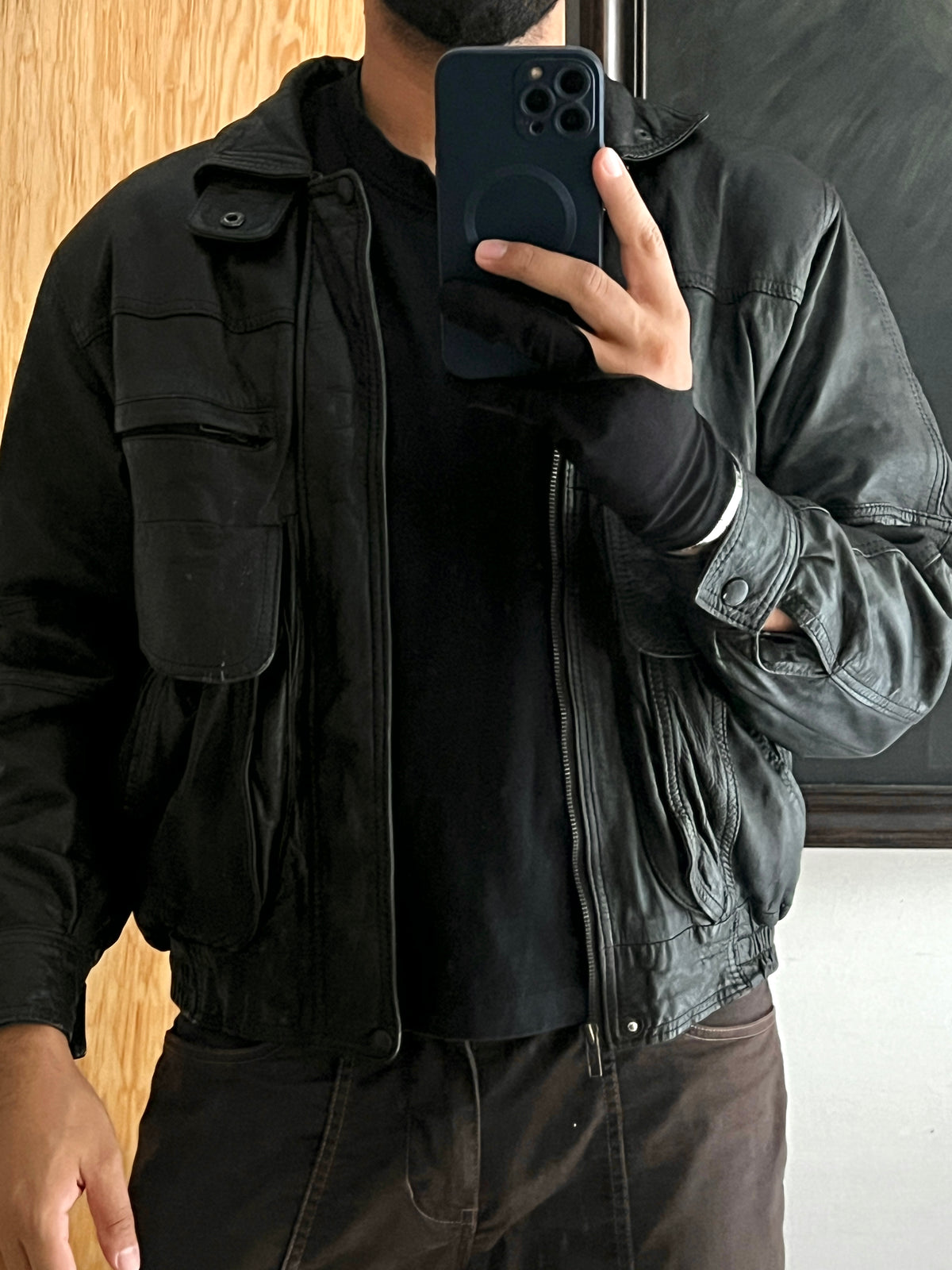 Black Leather Jacket (S)