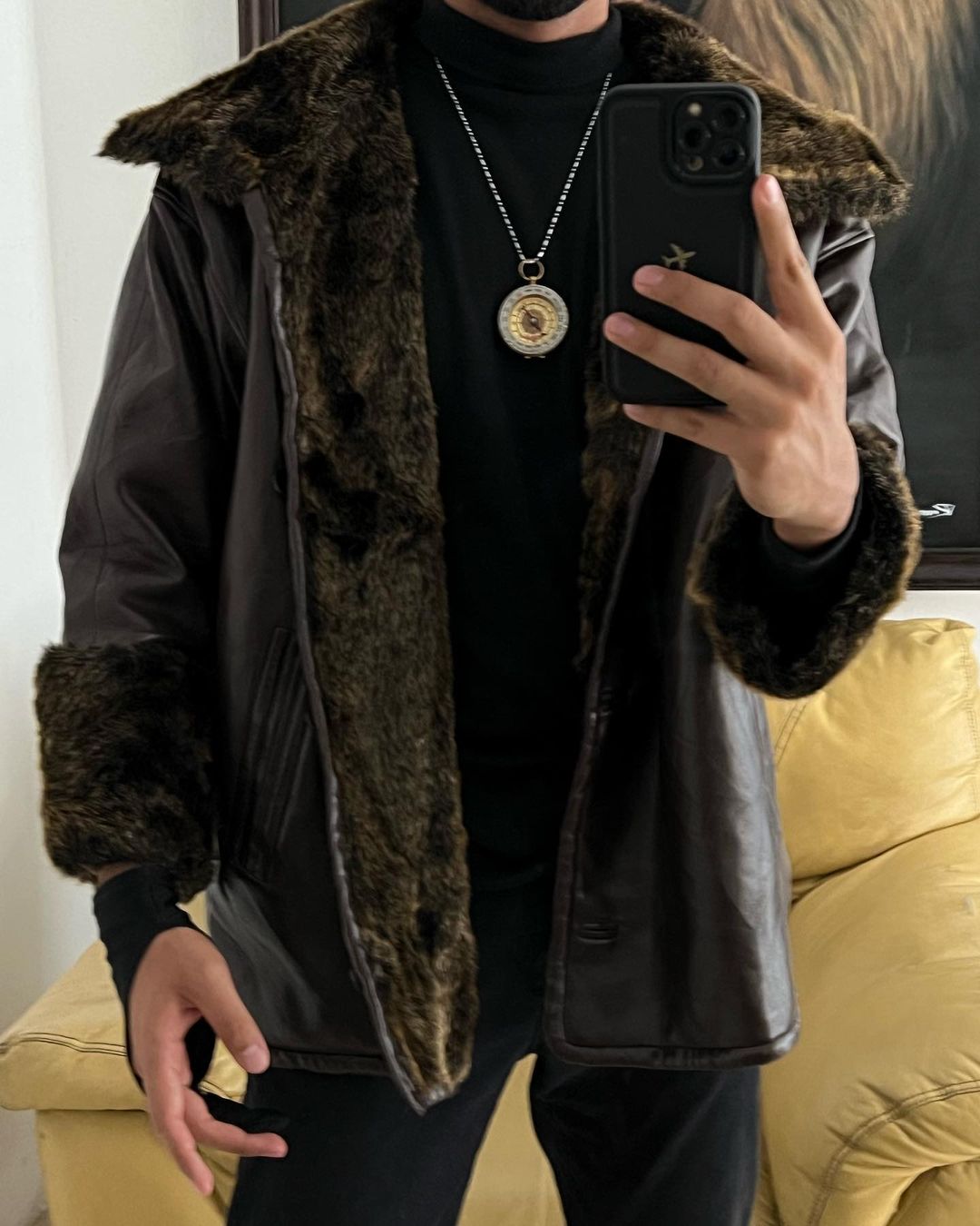 Great Synthetic Leather Jacket