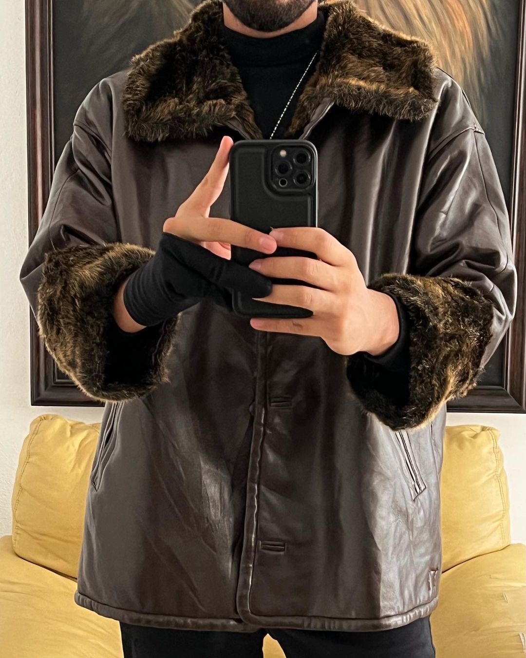 Great Synthetic Leather Jacket