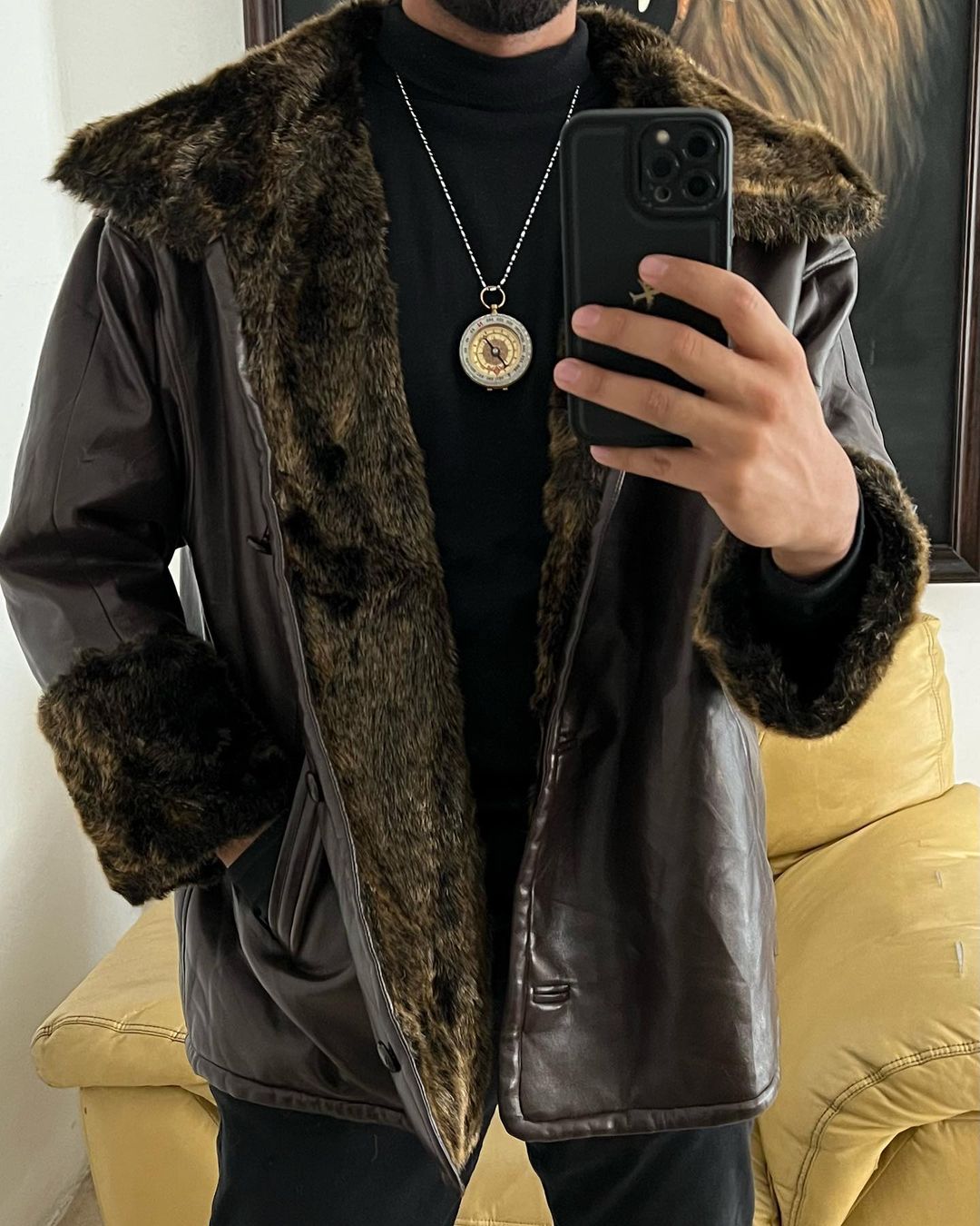 Great Synthetic Leather Jacket