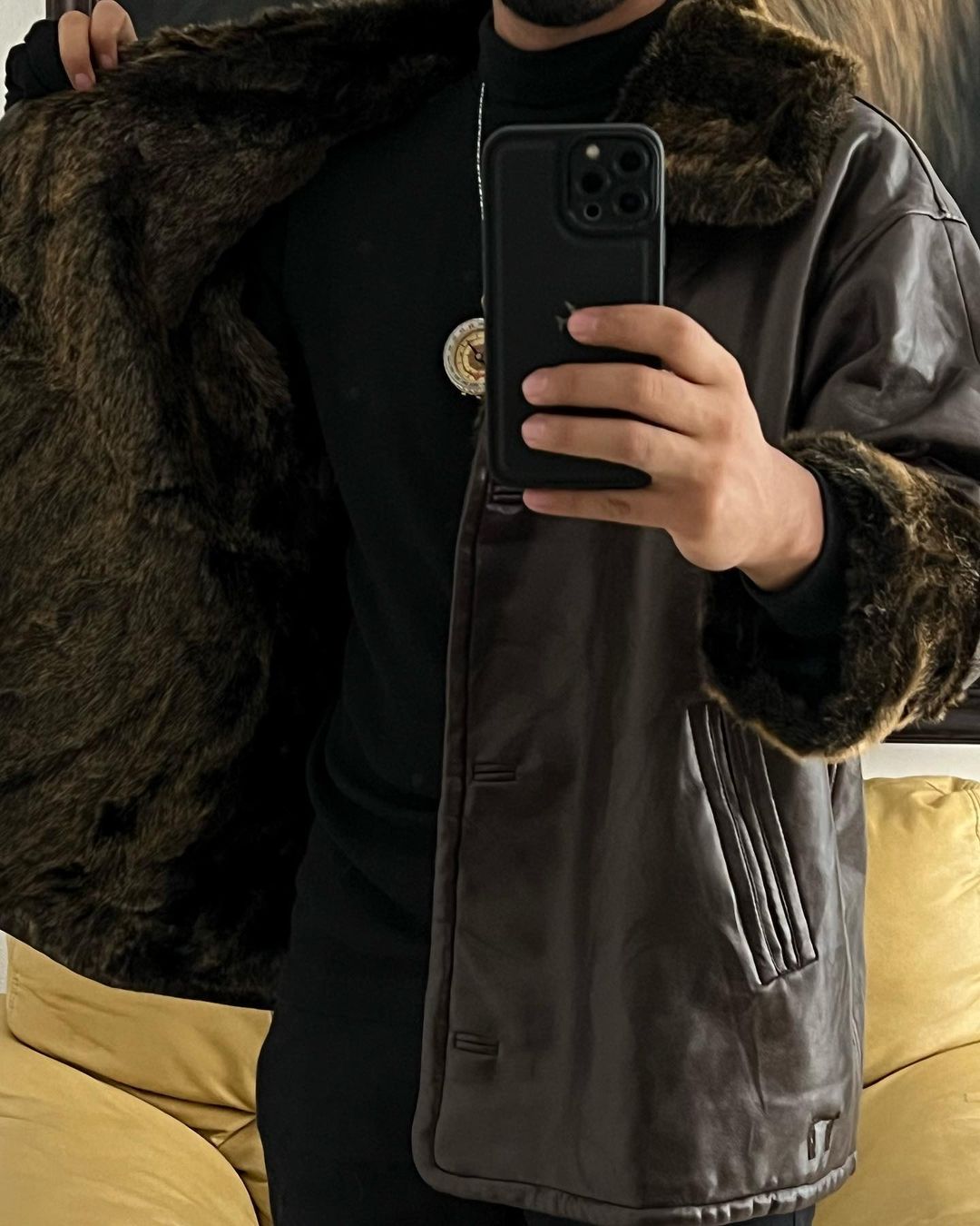 Great Synthetic Leather Jacket