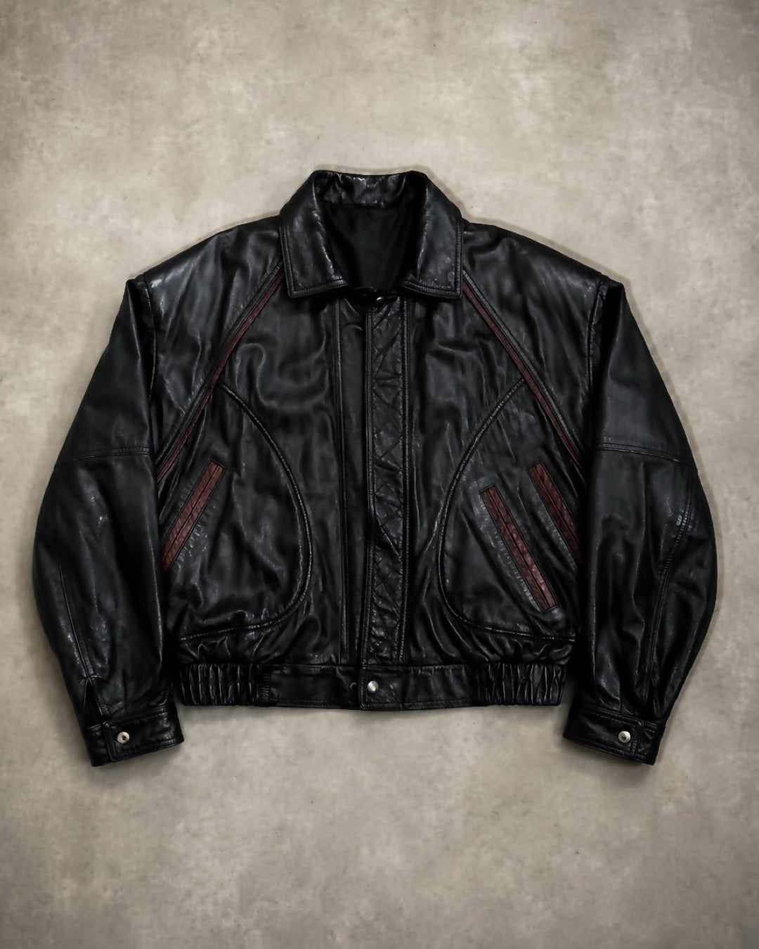 LEATHER BOMBER JACKET (S)
