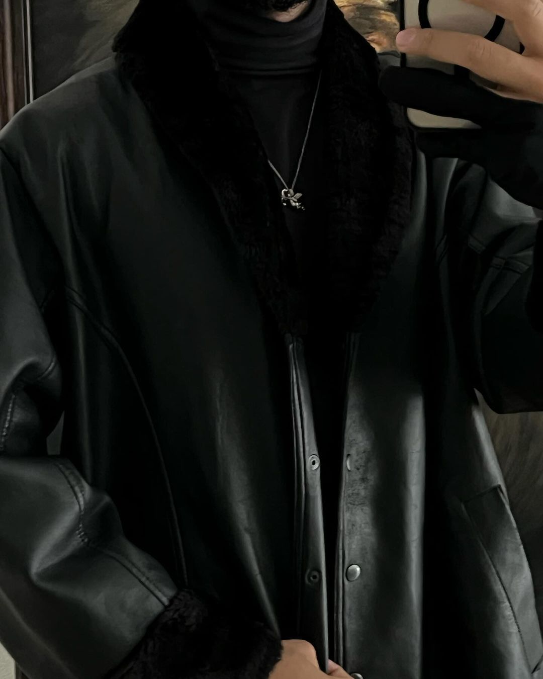 Faux leather jacket