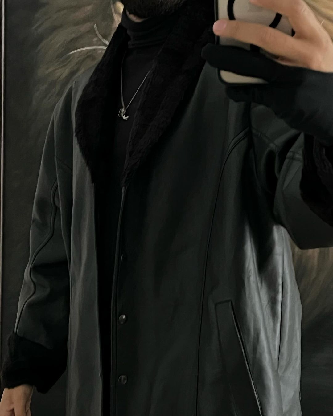 Faux leather jacket
