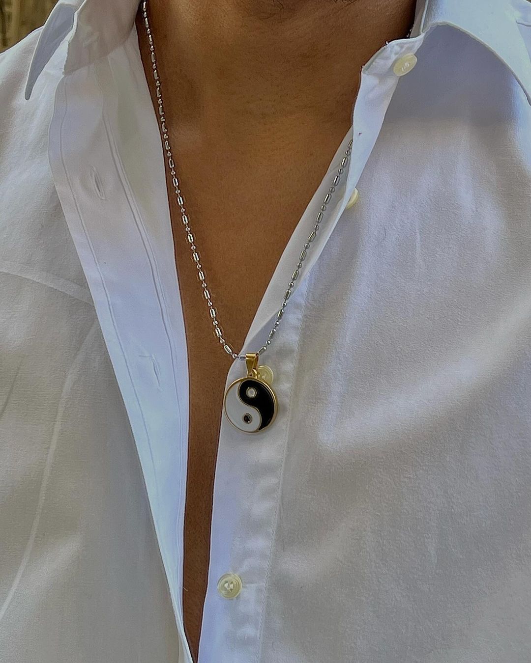 Yin y Yang Acero inoxidable