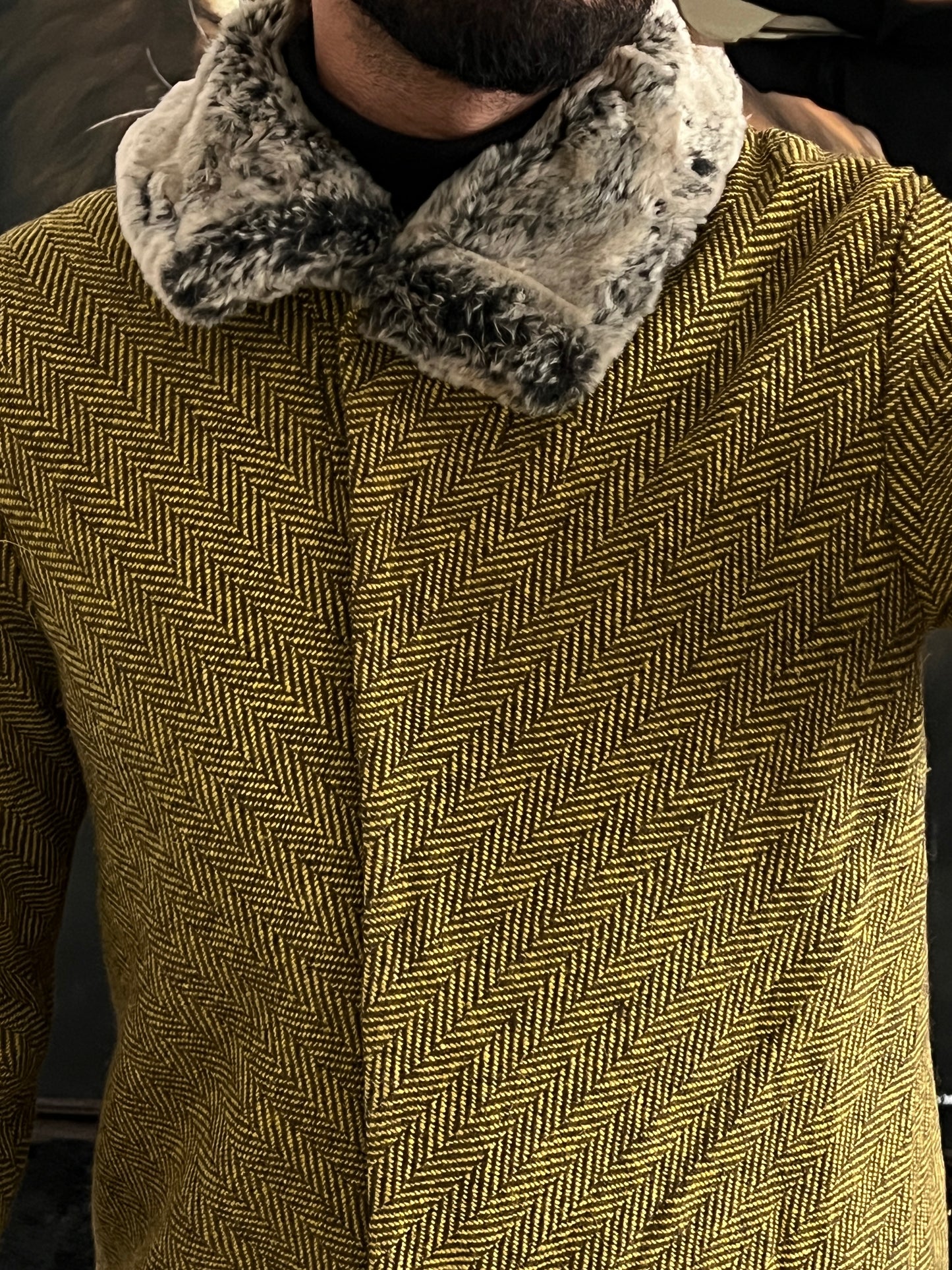 Green luxe coat (S)
