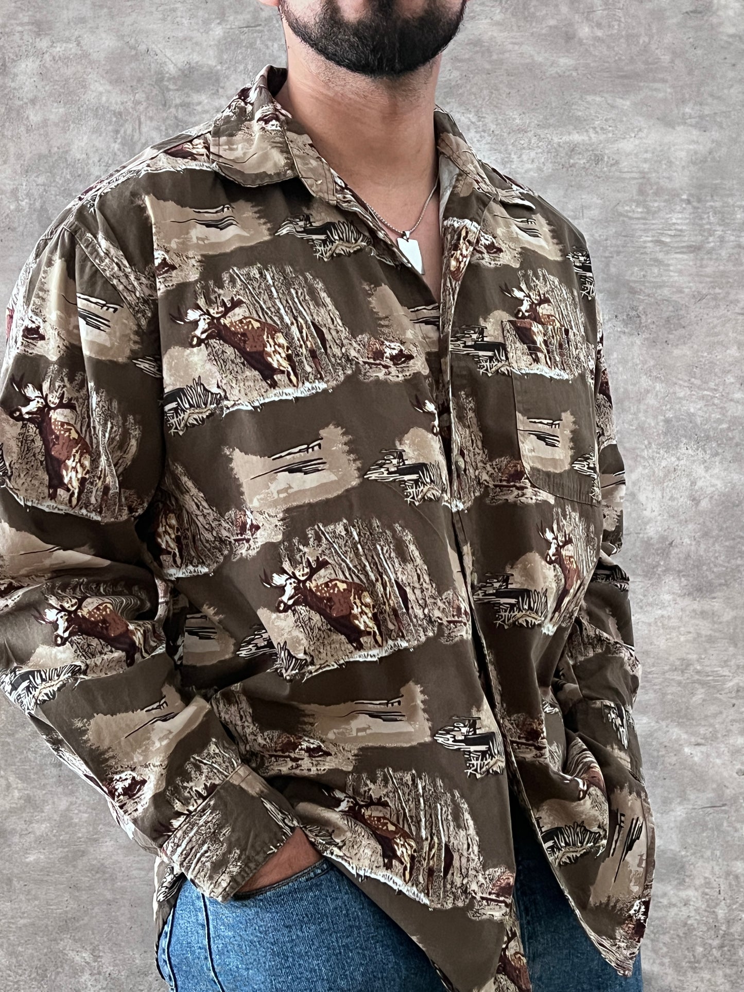 WESTERN PRINT SHIRT (L)
