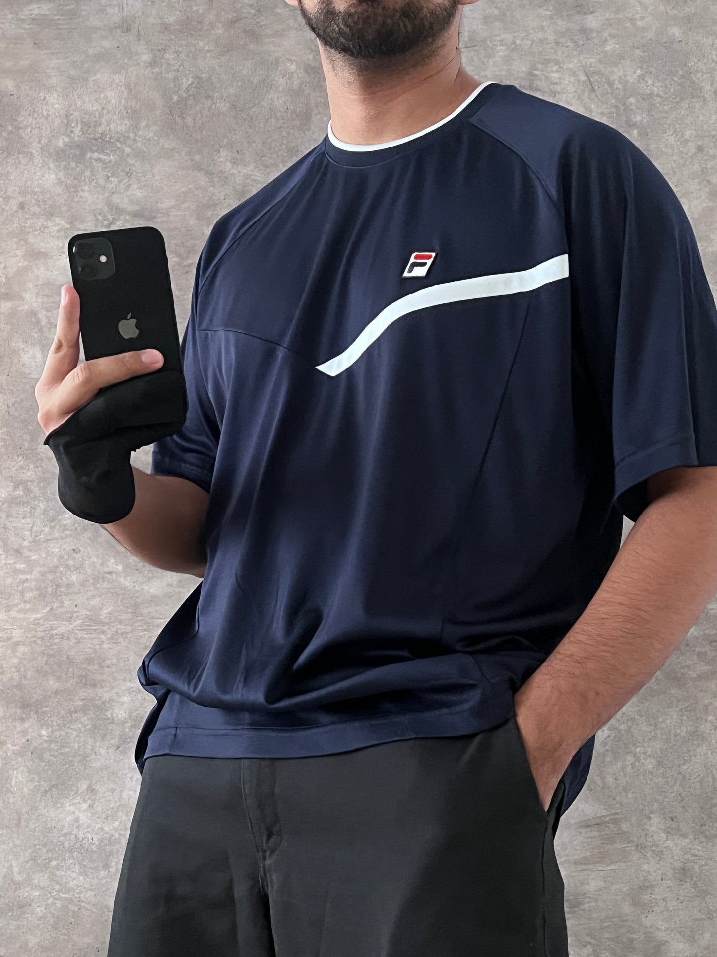PLAYERA FILA SPORT NAVY (XL)