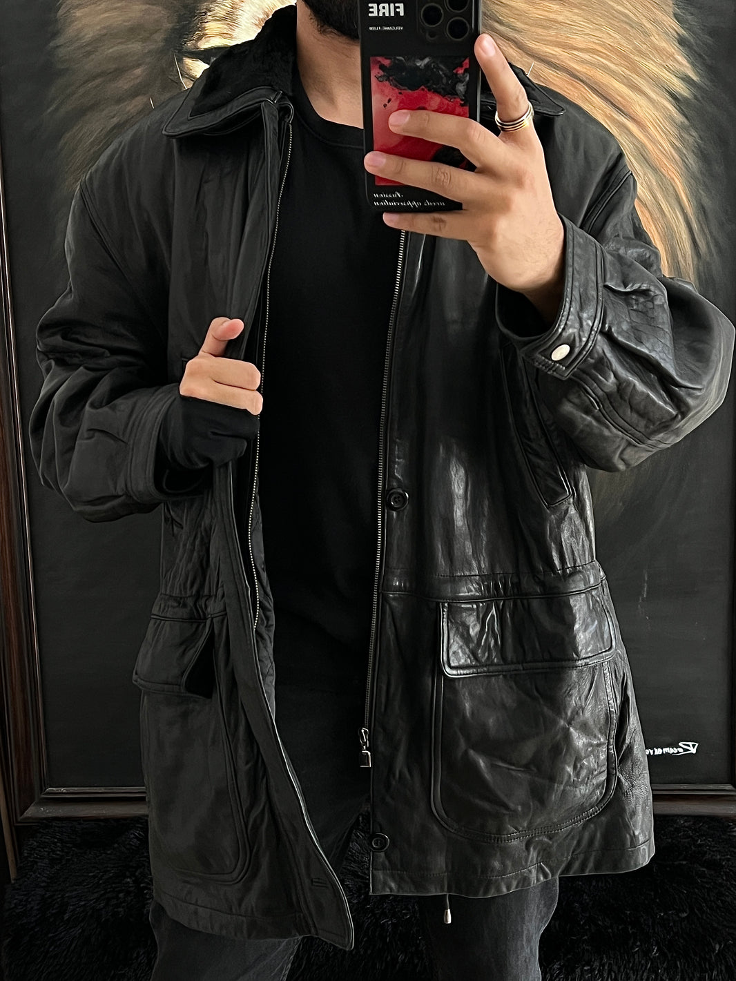 Cazadora de 100% Piel Genuina (XL)