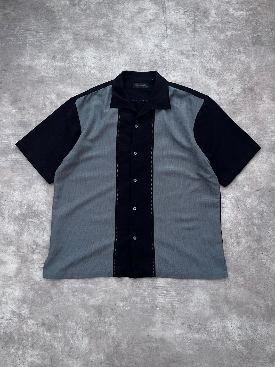 CAMISA MILANO BAY BOWLING GREY/BLACK (XL)