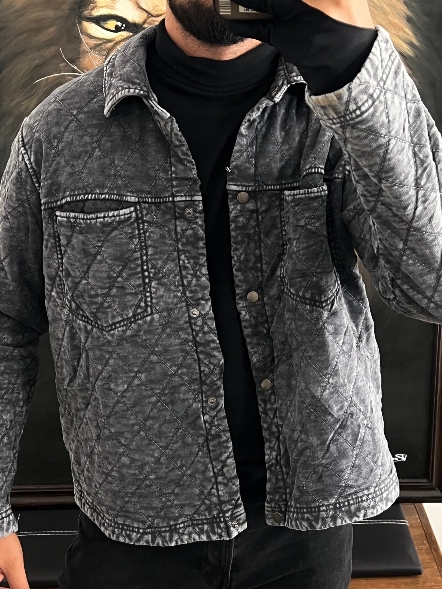 Jacket estilo grunge (desgastado) talla M