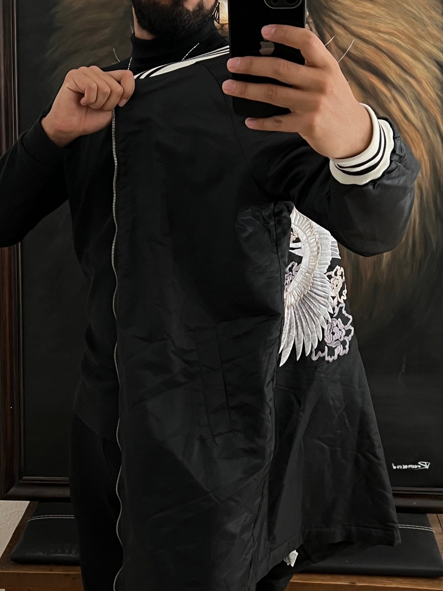 Chamarra tipo japonesa. (tipo Kimono)