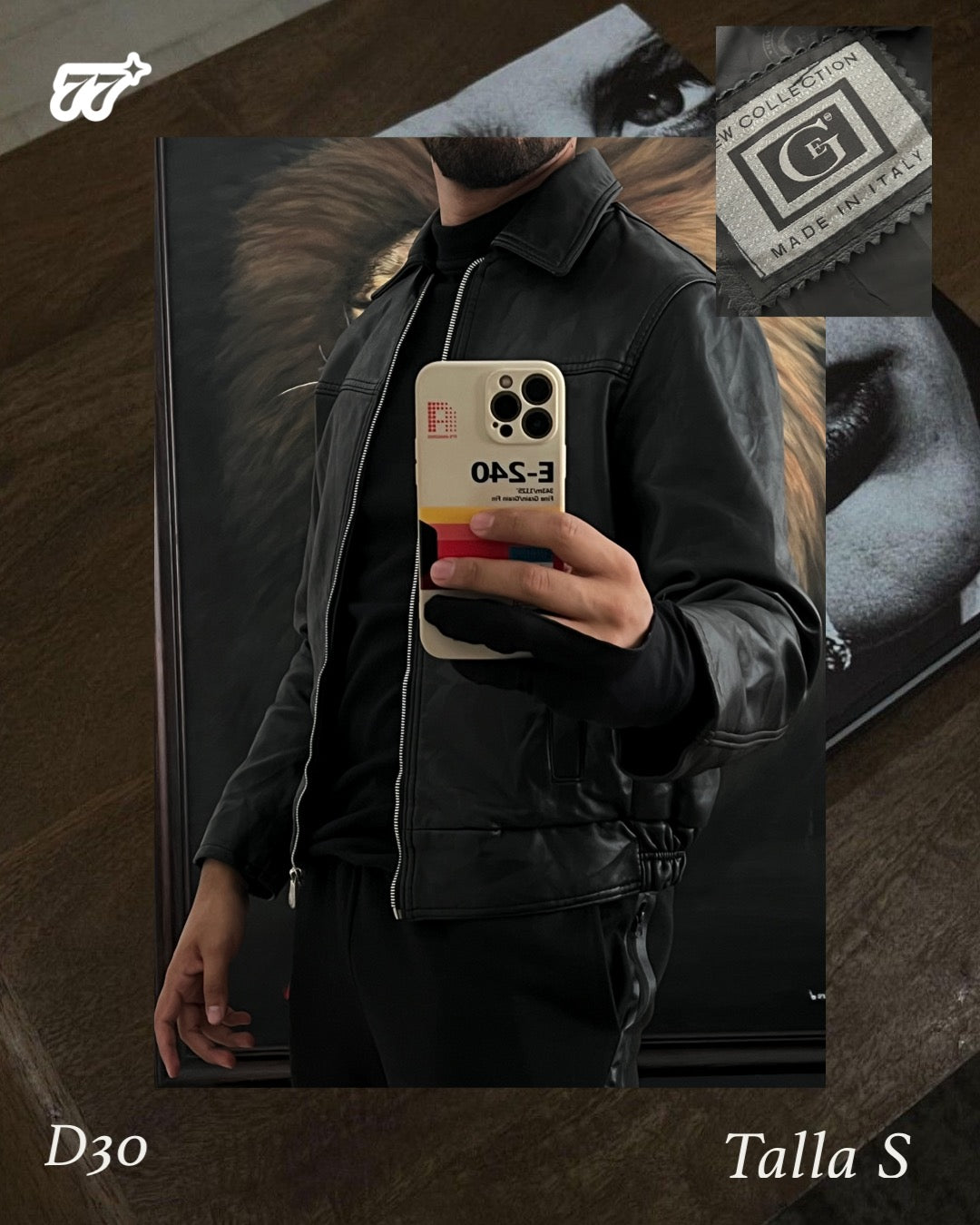 Jacket de piel hecha en Italia