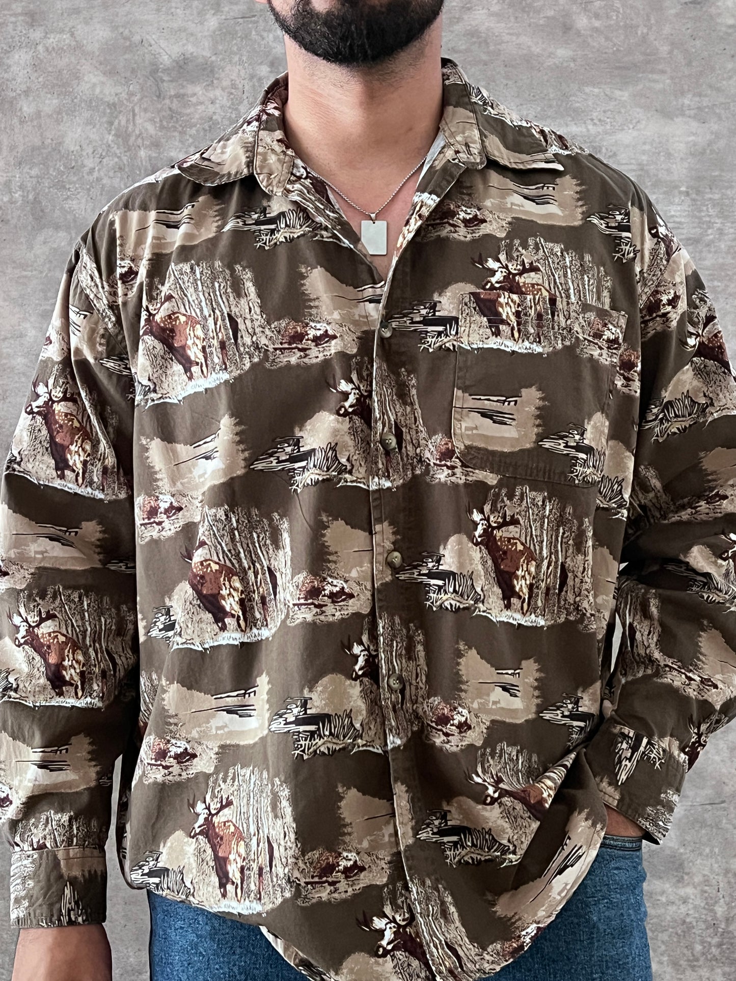WESTERN PRINT SHIRT (L)
