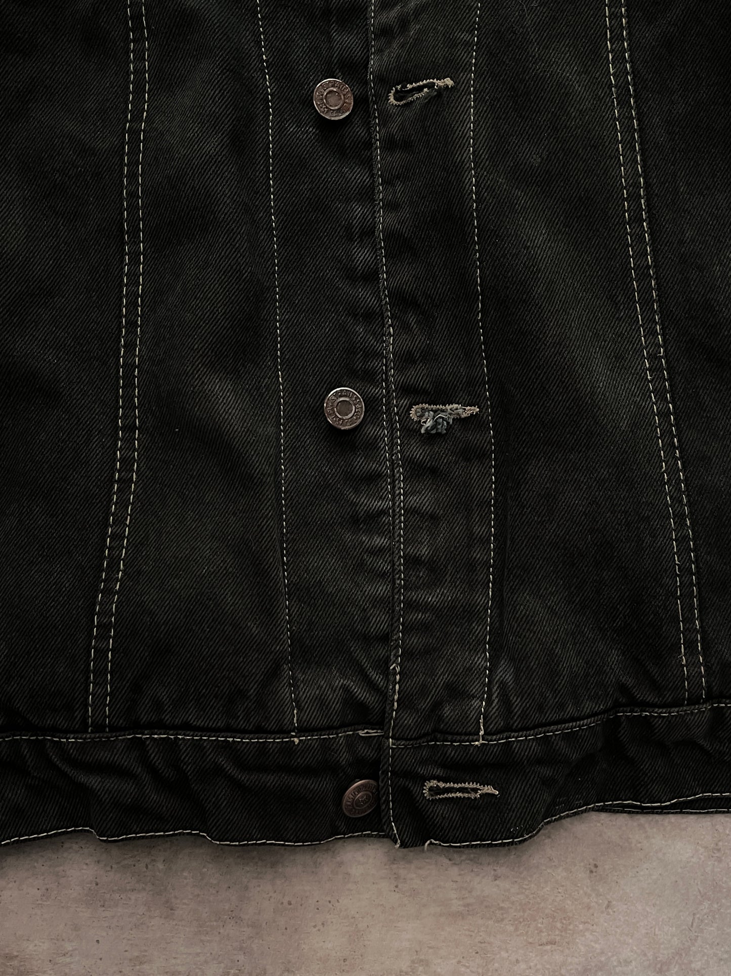 VINTAGE BLACK DENIM JACKET LEVI'S (L)