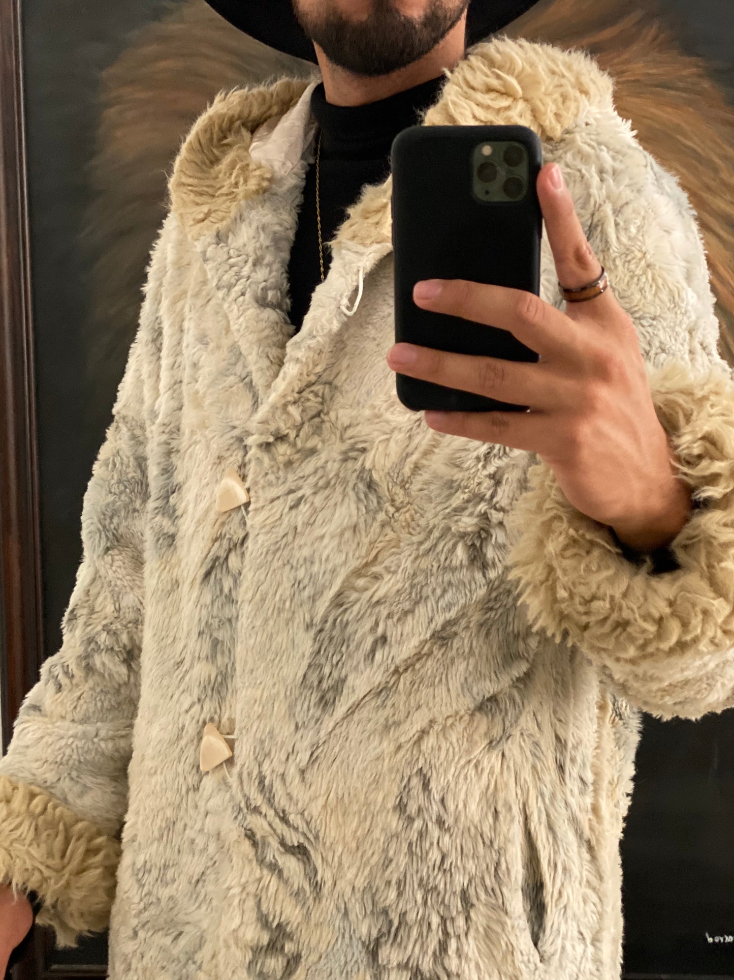 Abrigo faux fur talla M