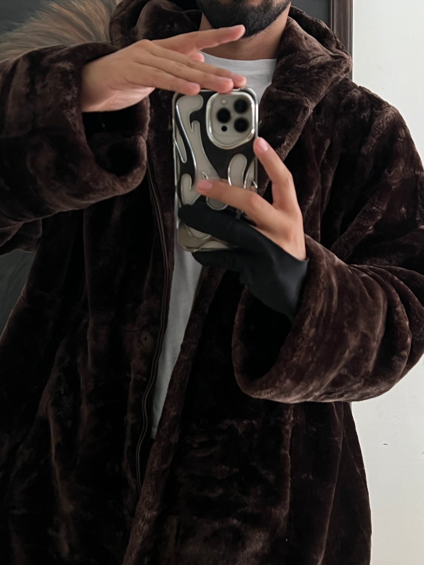 Abrigo de lujo Faux Fur (2XL)