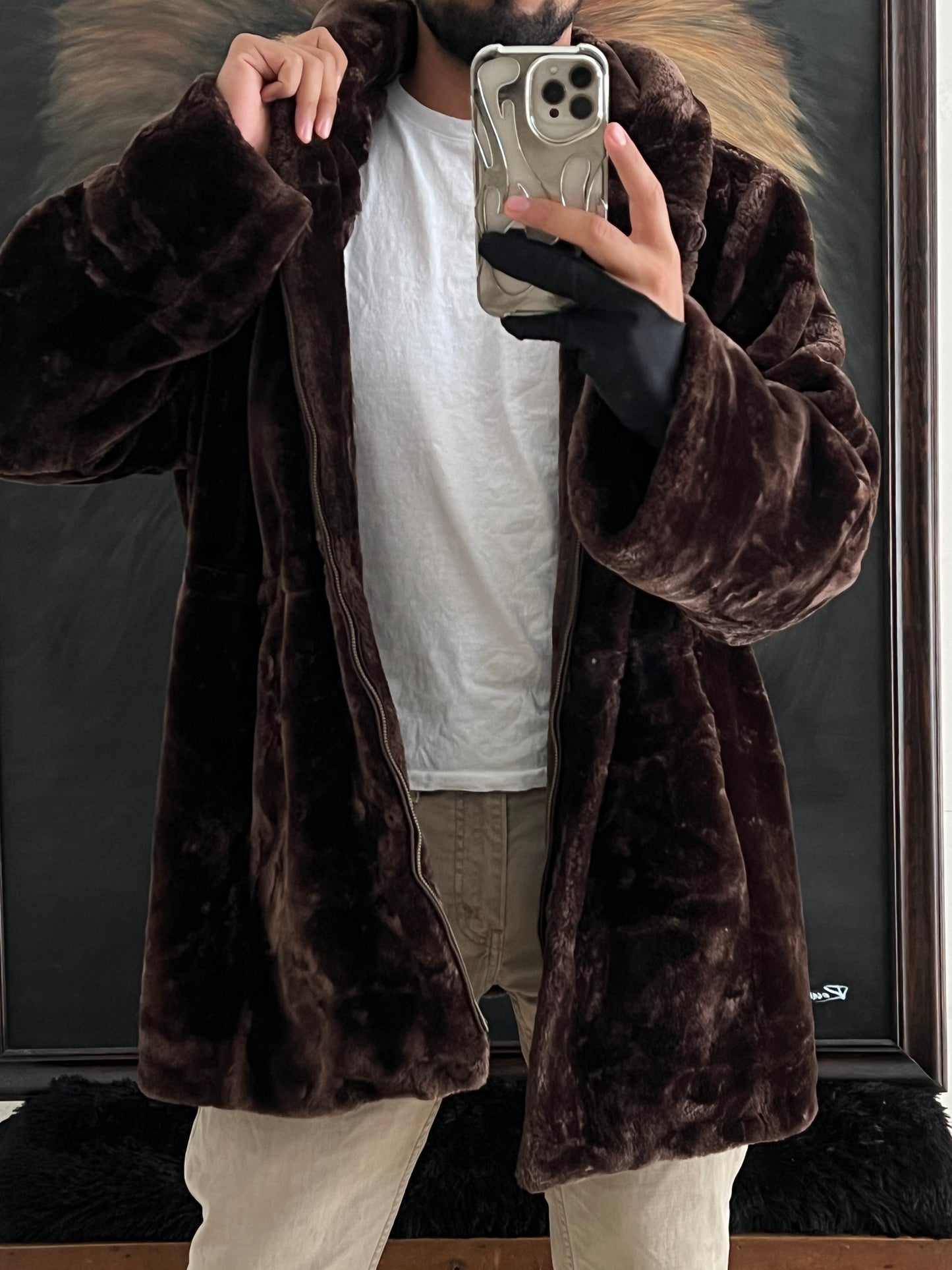 Abrigo de lujo Faux Fur (2XL)