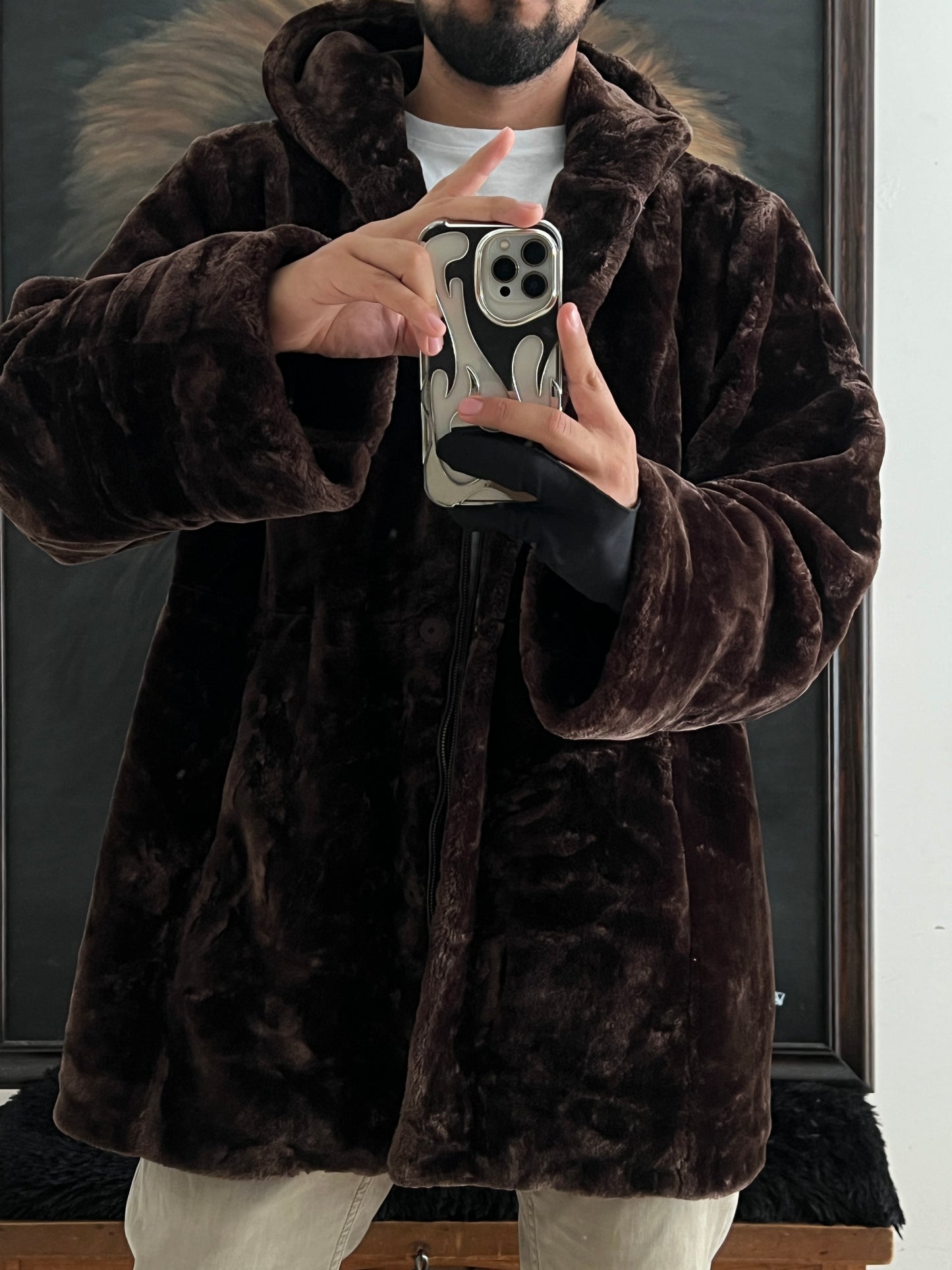 Abrigo de lujo Faux Fur (2XL)