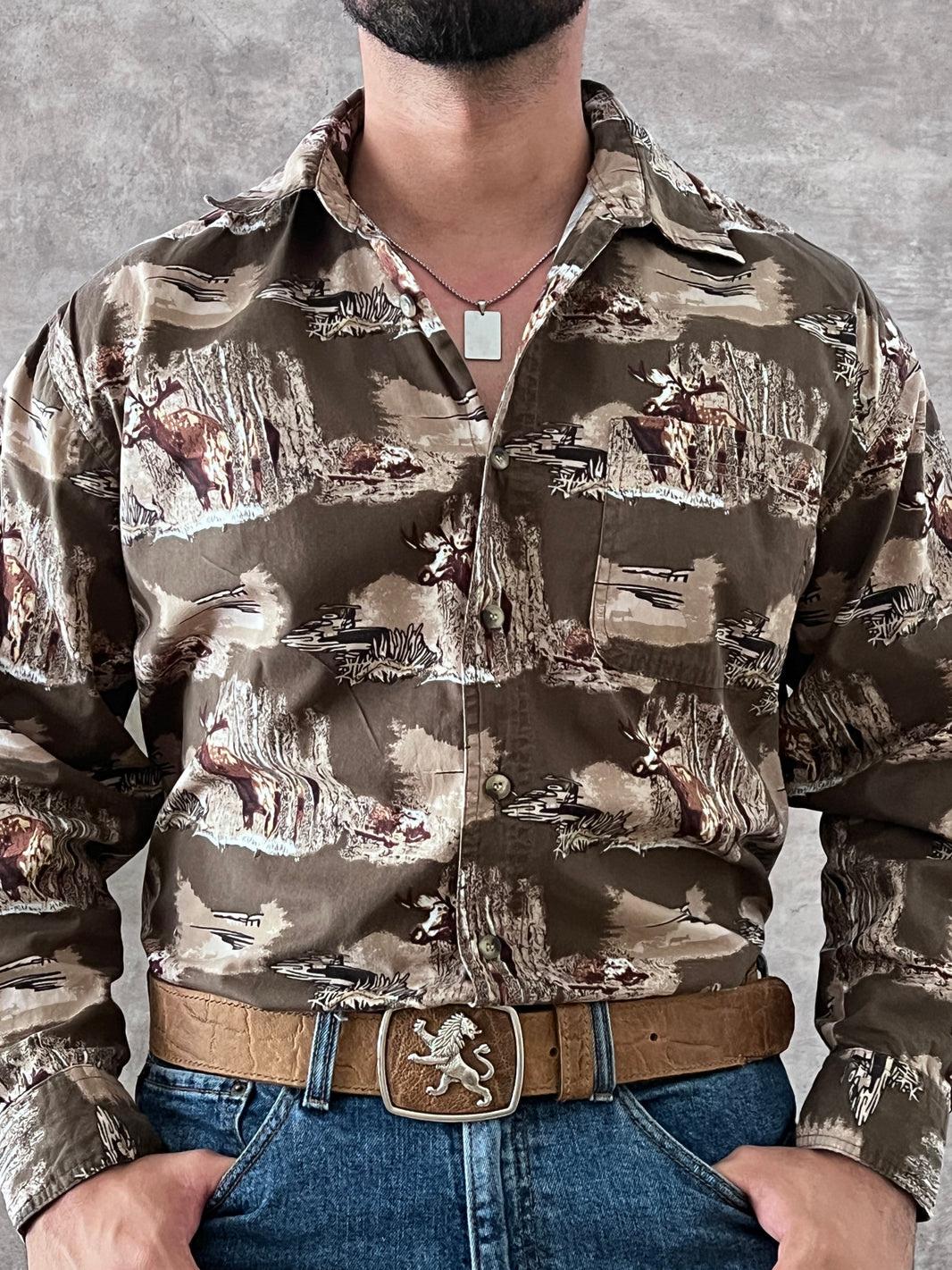 WESTERN PRINT SHIRT (L)